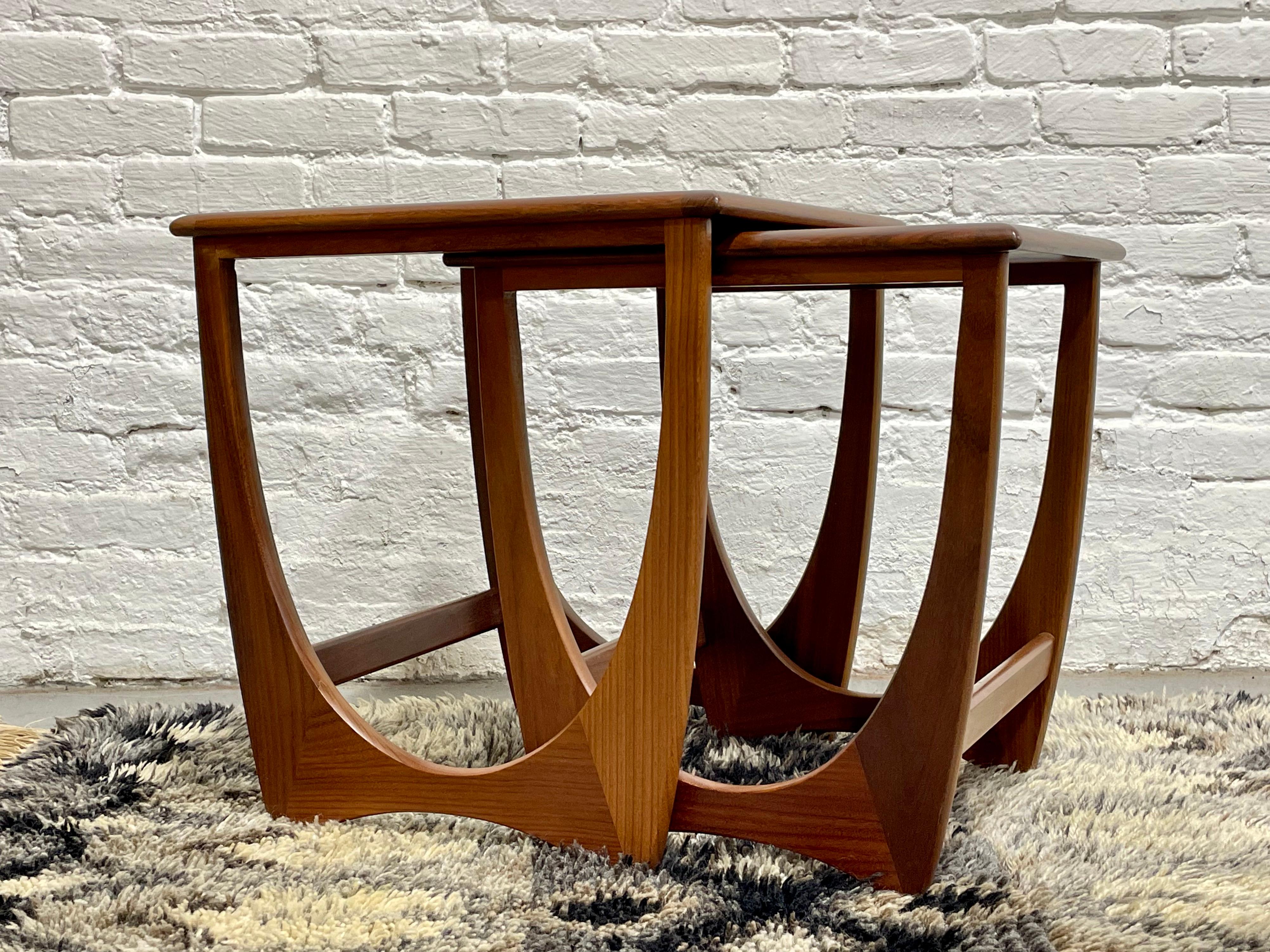DANISH Mid Century Modern TEAK End TABLES / Nesting Tables by G-Plan, c. 1960s 1