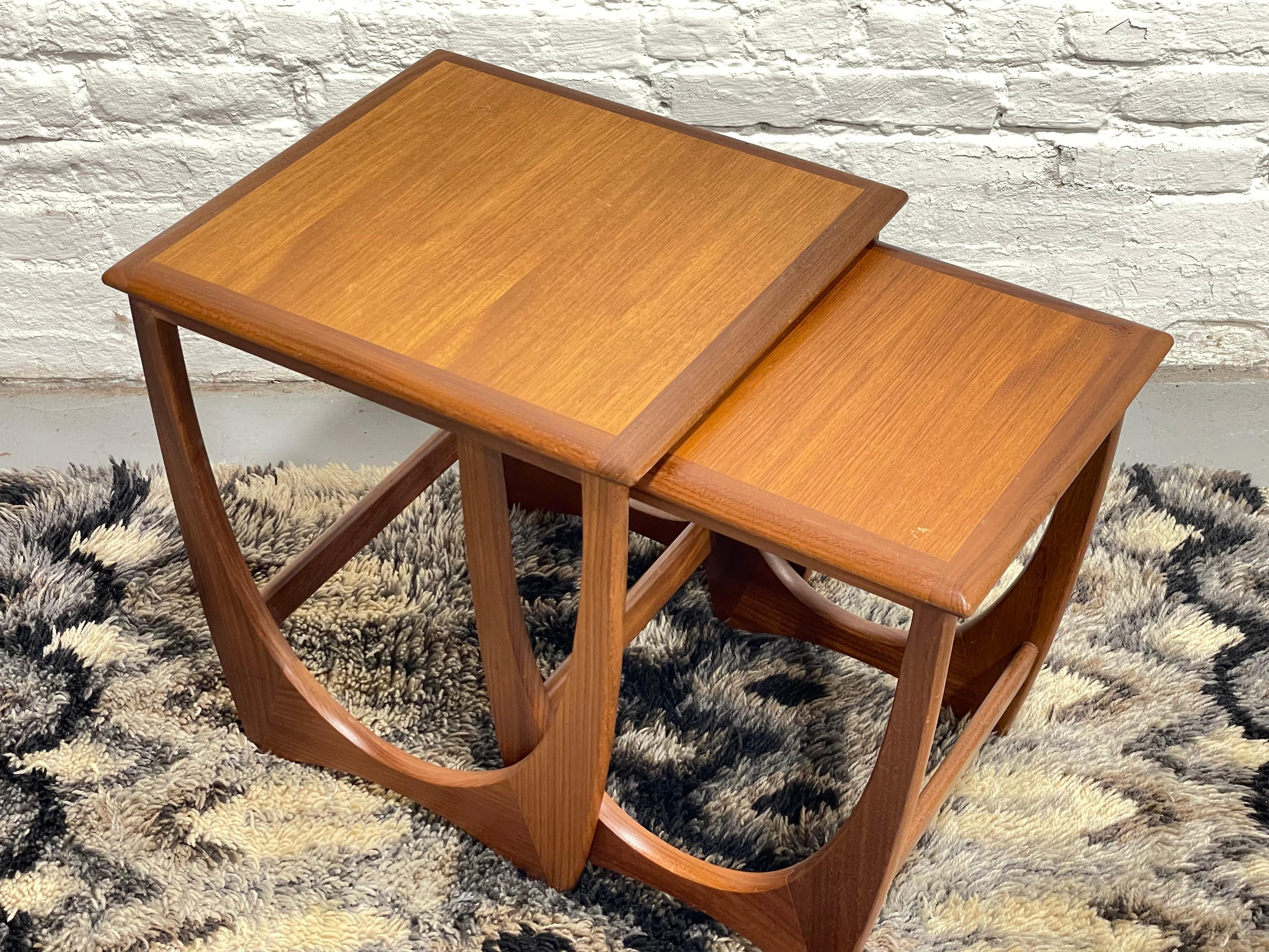 DANISH Mid Century Modern TEAK End TABLES / Nesting Tables by G-Plan, c. 1960s 3
