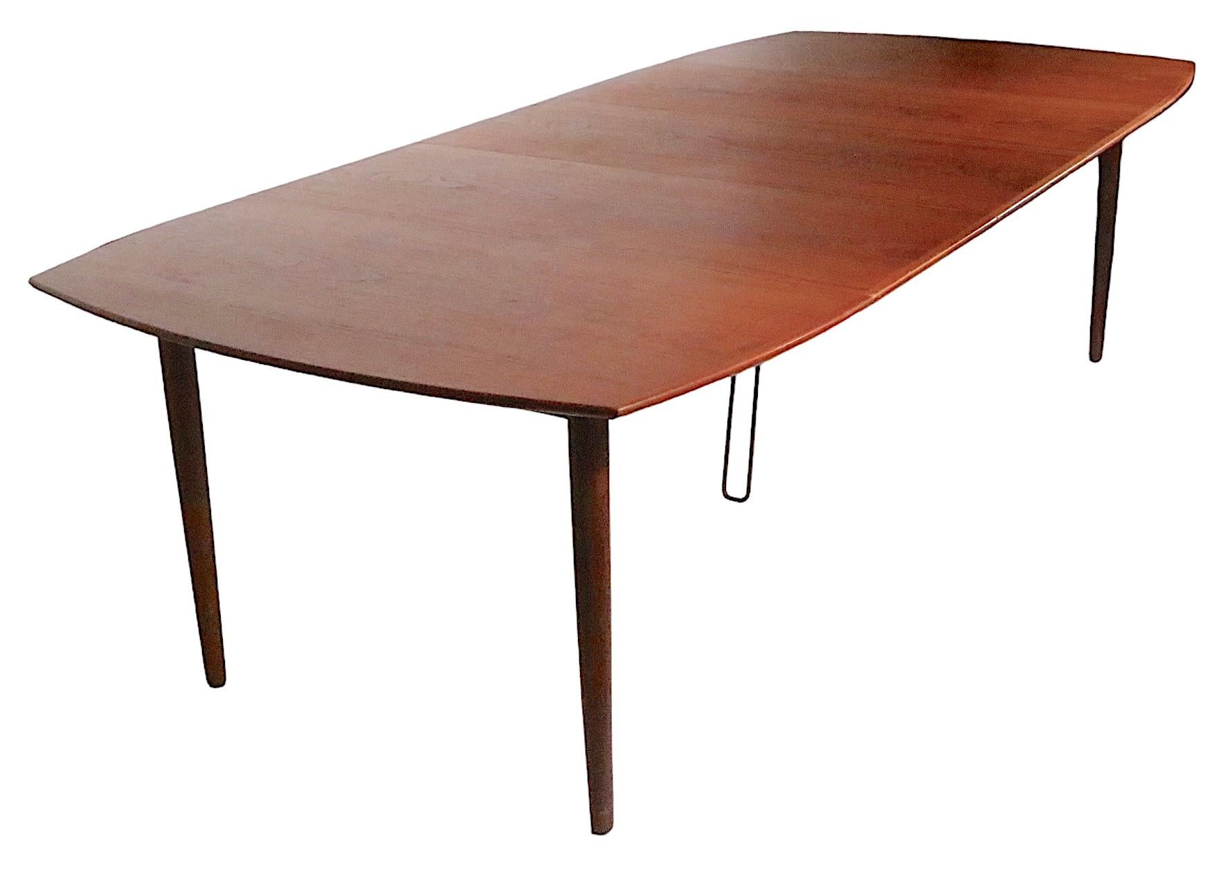 Danish Mid Century Modern Teak Extension  Dining Table by H W Klein  c 1950's For Sale 5