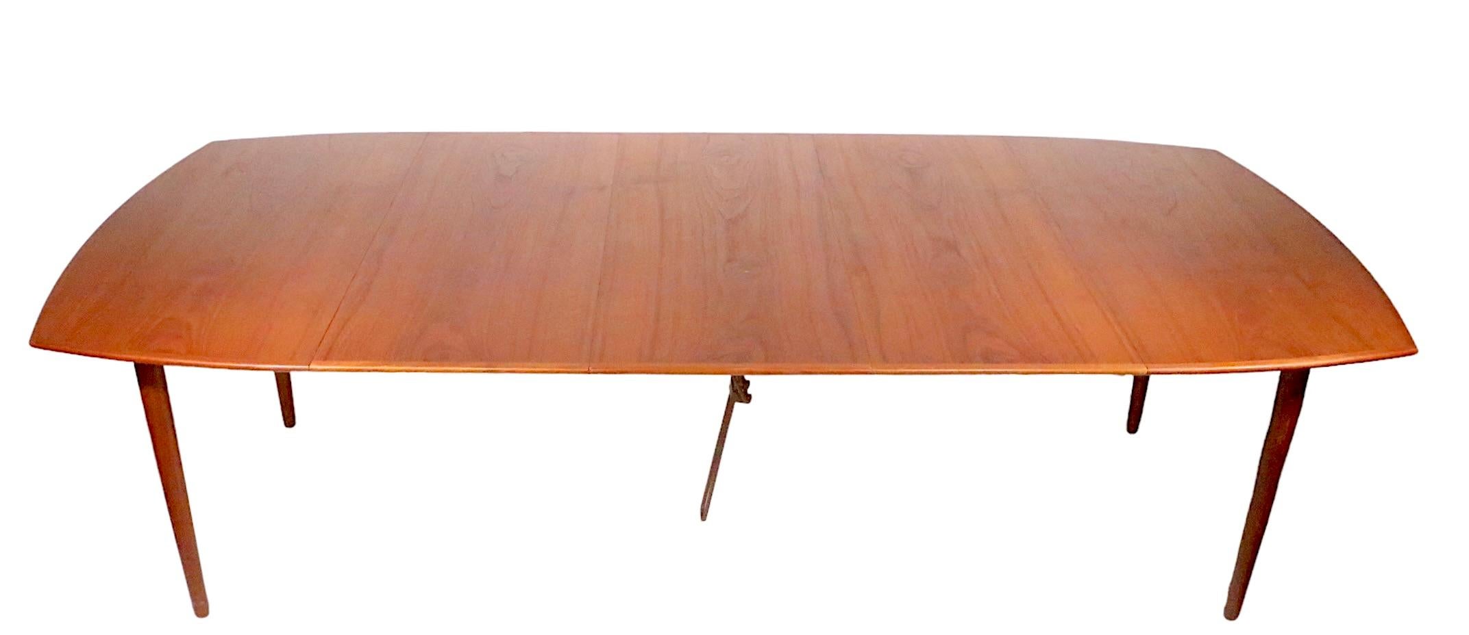 Danish Mid Century Modern Teak Extension  Dining Table by H W Klein  c 1950's For Sale 7