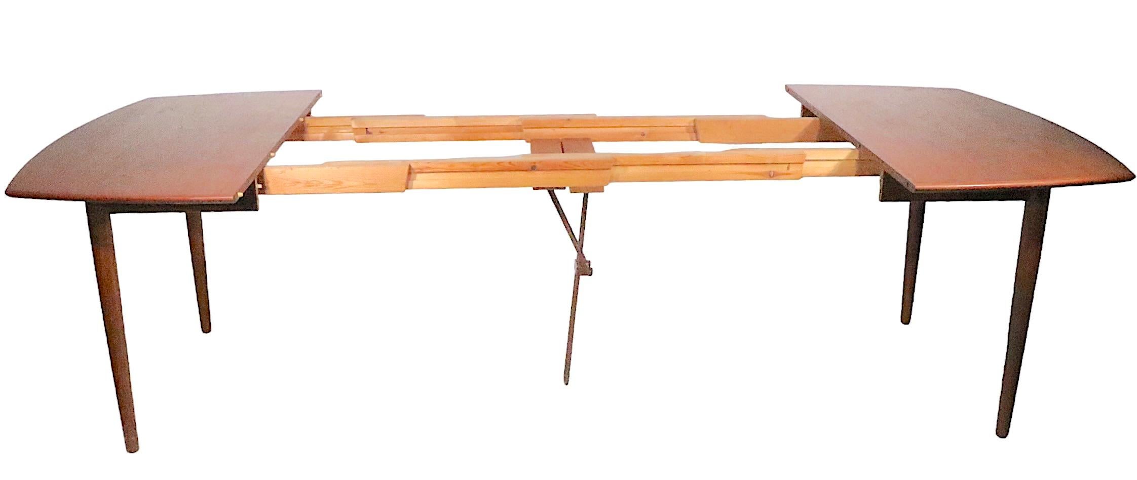 Danish Mid Century Modern Teak Extension  Dining Table by H W Klein  c 1950's For Sale 9