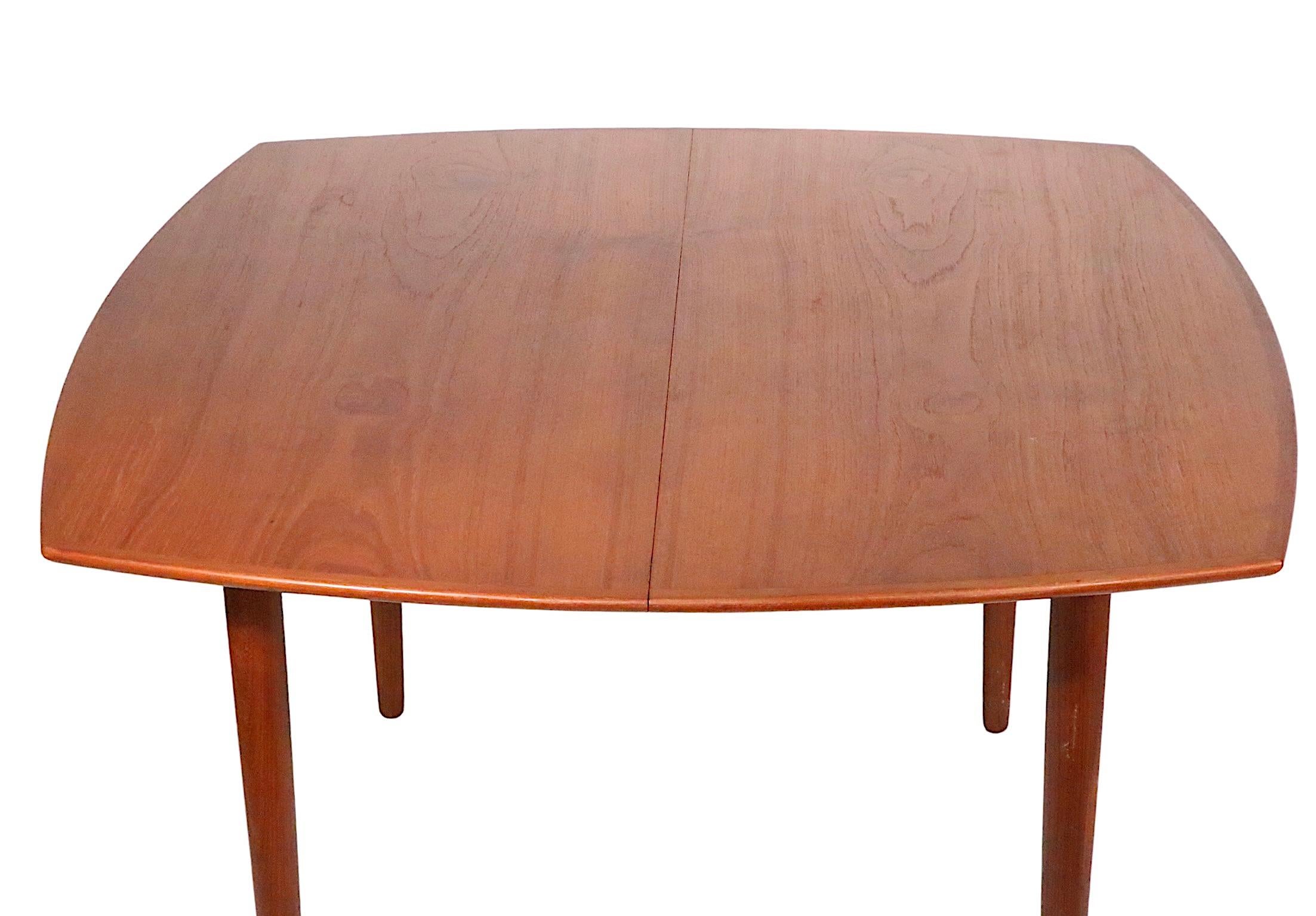 Danish Mid Century Modern Teak Extension  Dining Table by H W Klein  c 1950's For Sale 11