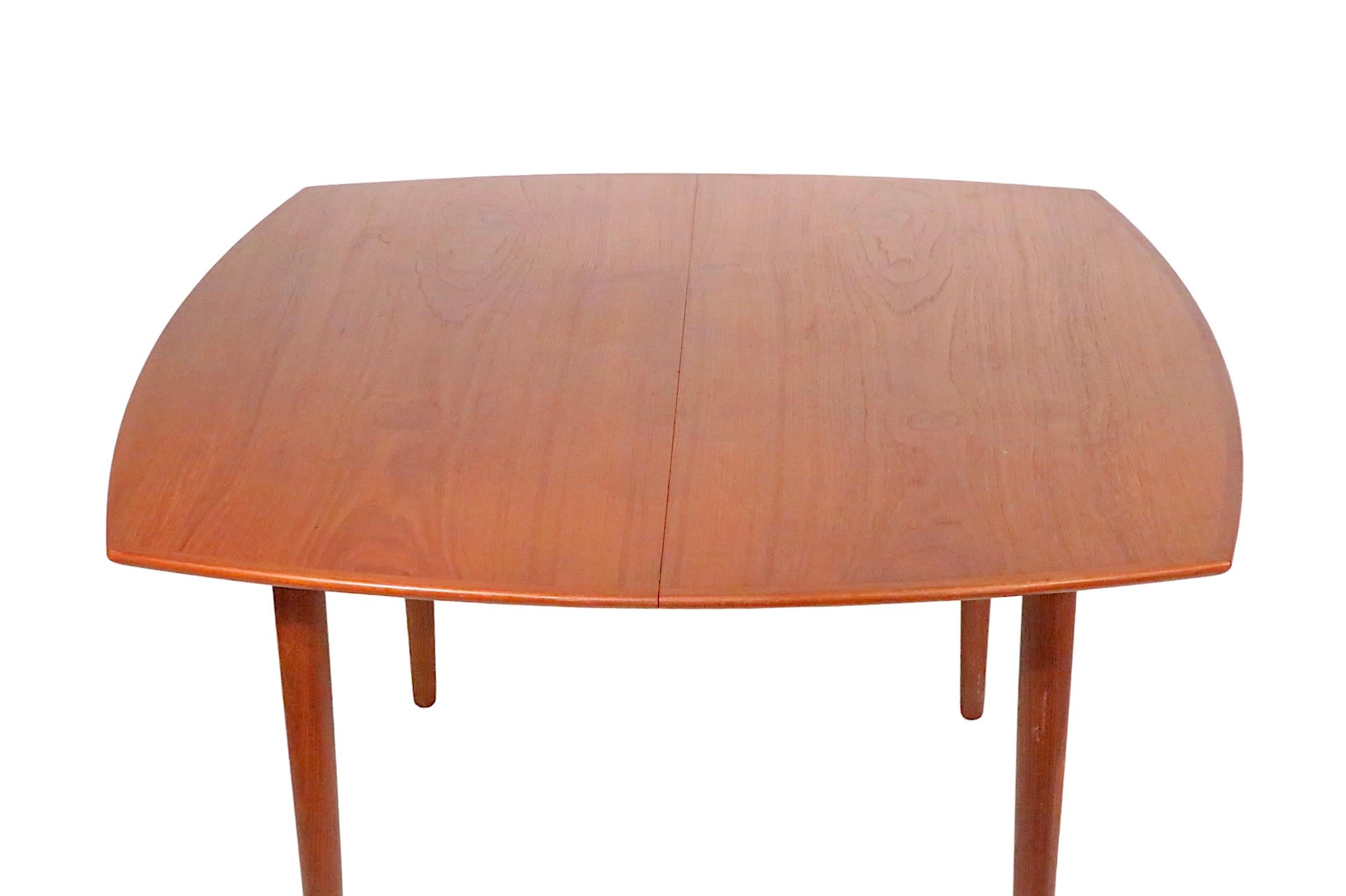 Danish Mid Century Modern Teak Extension  Dining Table by H W Klein  c 1950's For Sale 12
