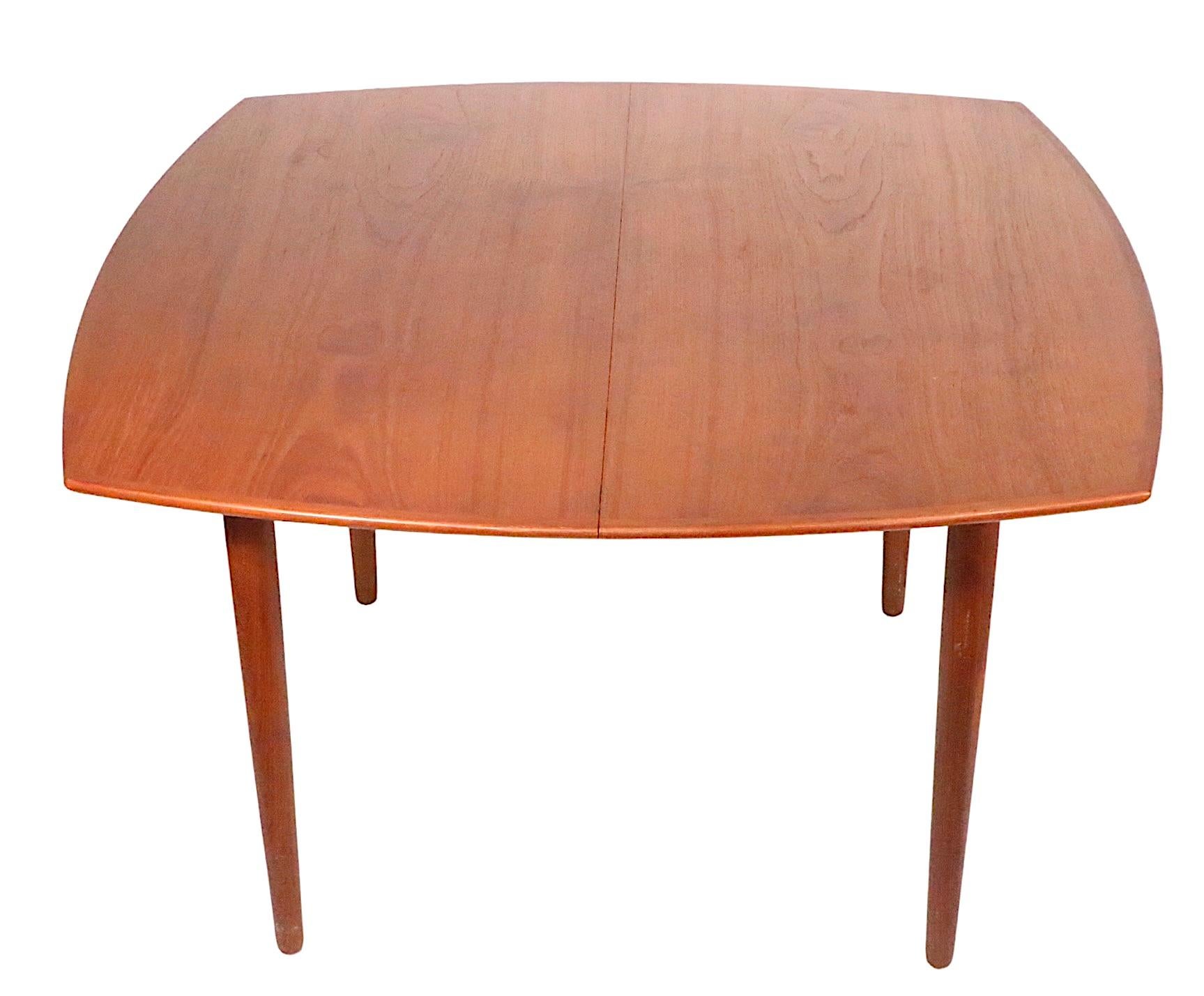 Danish Mid Century Modern Teak Extension  Dining Table by H W Klein  c 1950's For Sale 13
