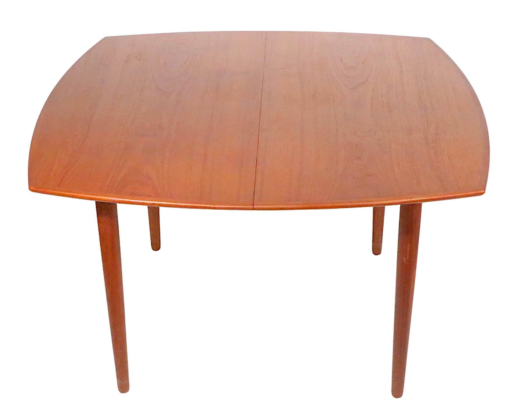 Danish Mid Century Modern Teak Extension  Dining Table by H W Klein  c 1950's For Sale 14
