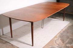 Danish Mid Century Modern Teak Extension  Dining Table by H W Klein  c 1950's