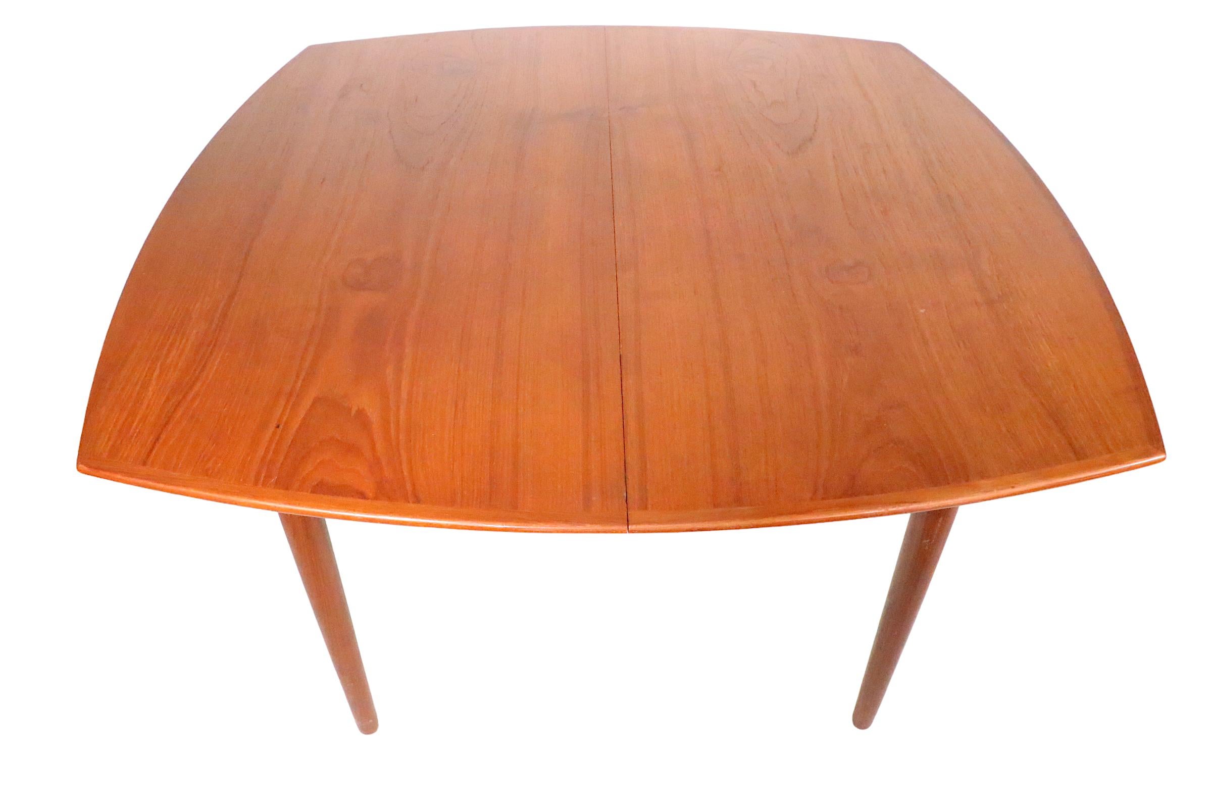 Danish Mid Century Modern Teak Extension  Dining Table by H W Klein  c 1950's For Sale 15