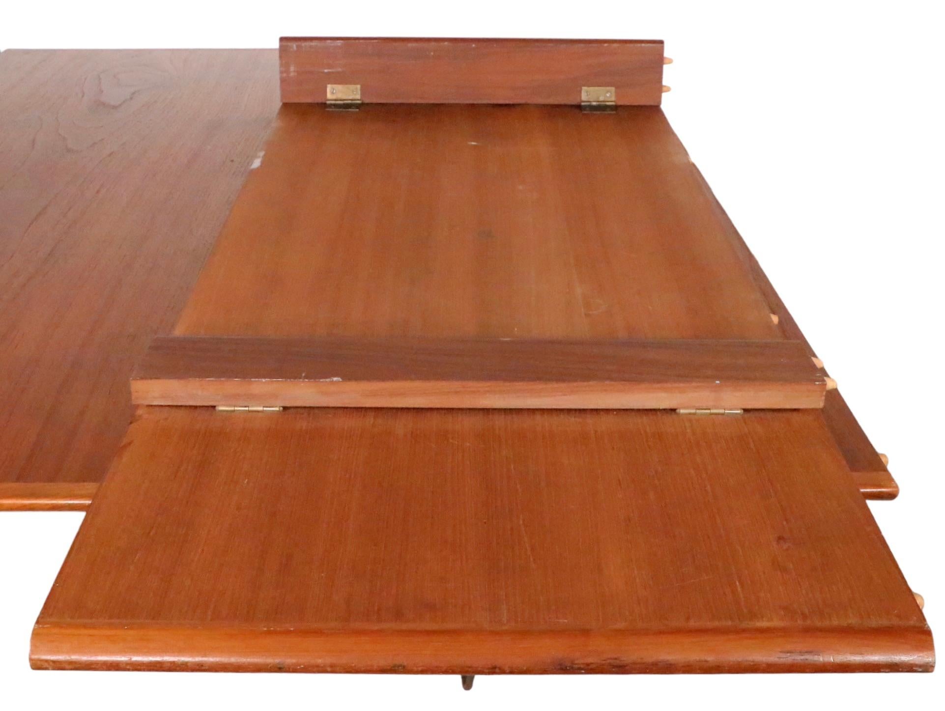 20th Century Danish Mid Century Modern Teak Extension  Dining Table by H W Klein  c 1950's For Sale