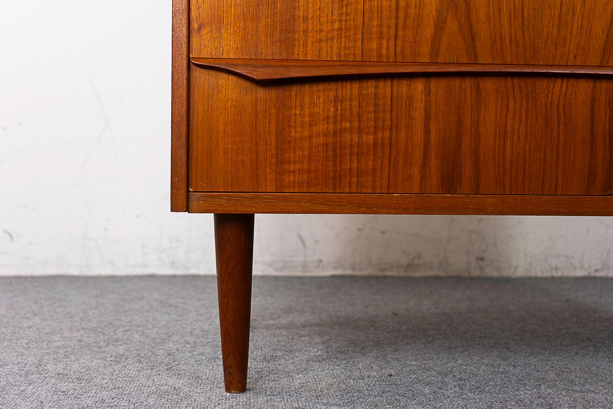 Mid-20th Century Danish Mid-Century Modern Teak Highboy Dresser For Sale