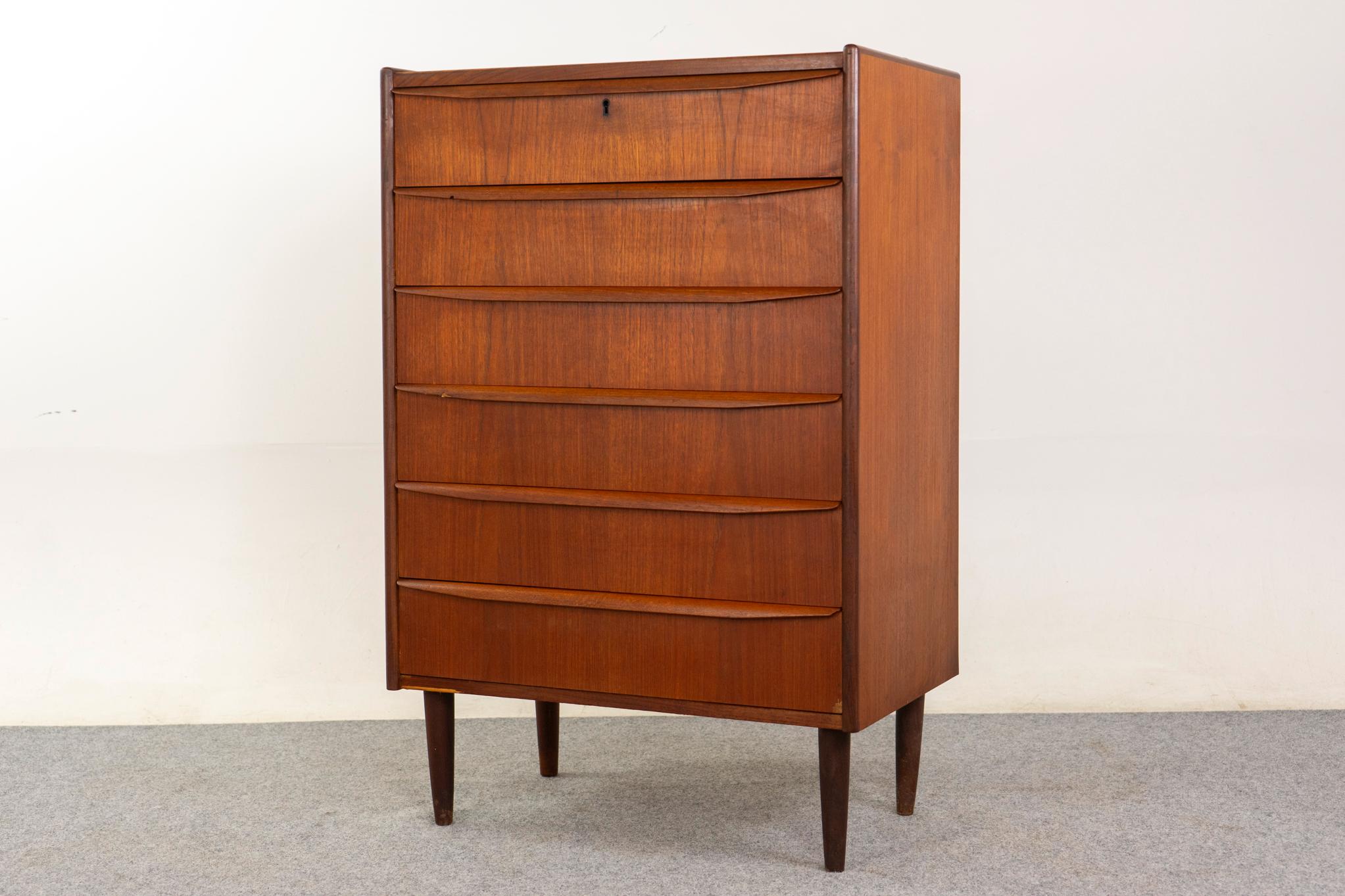 Danish Mid-Century Modern Teak Highboy Dresser For Sale 2