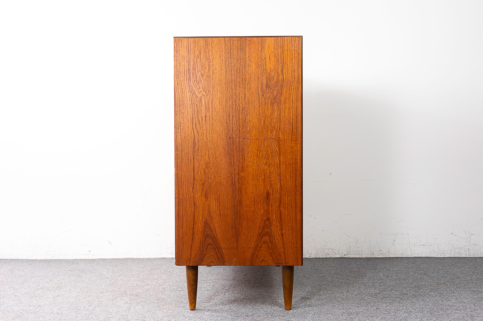 Danish Mid-Century Modern Teak Highboy Dresser For Sale 3