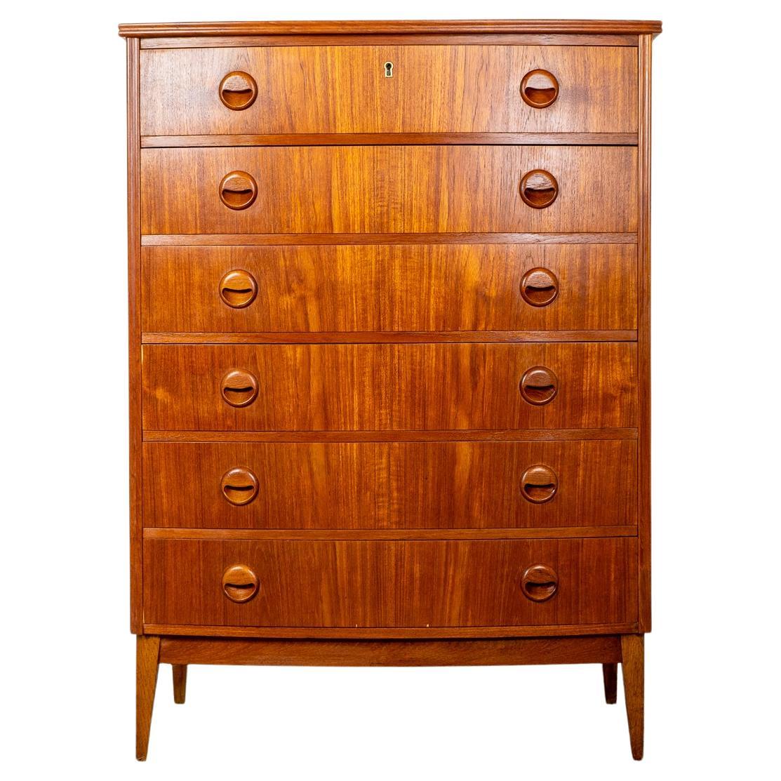 MidCentury Modern Nils Jonsson Teak Highboy Dresser at 1stDibs