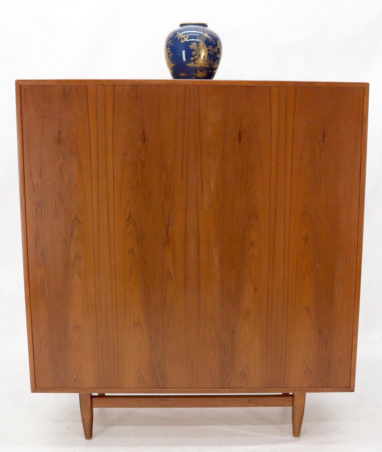 Danish MidCentury Modern Teak Highboy Dresser Side by Side by Chest