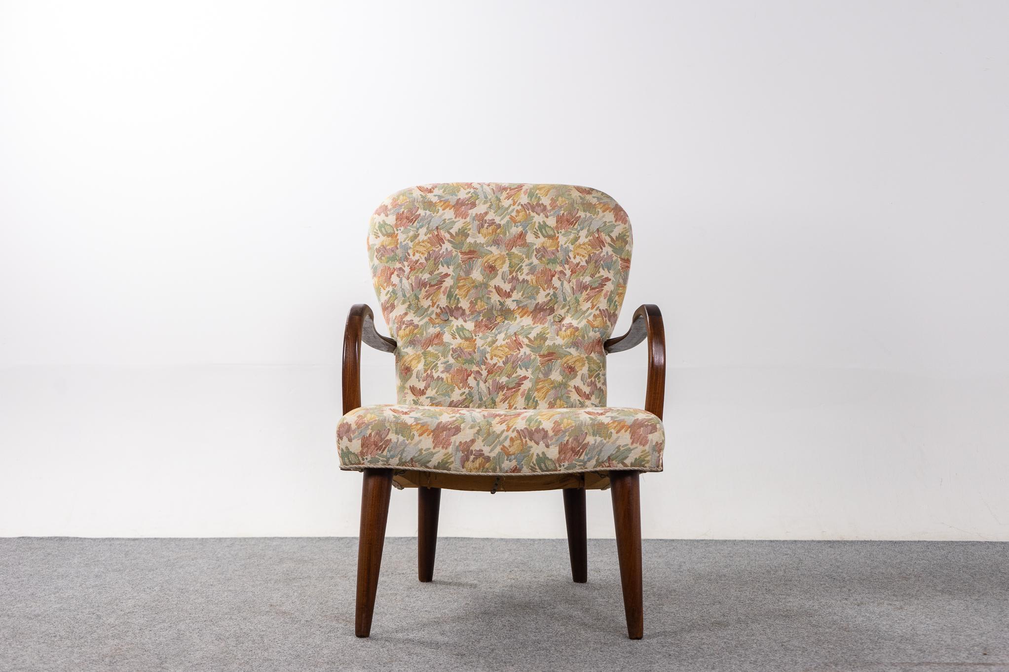 Dänischer Mid-Century Modern Teak Lounge Chair im Zustand „Gut“ im Angebot in VANCOUVER, CA
