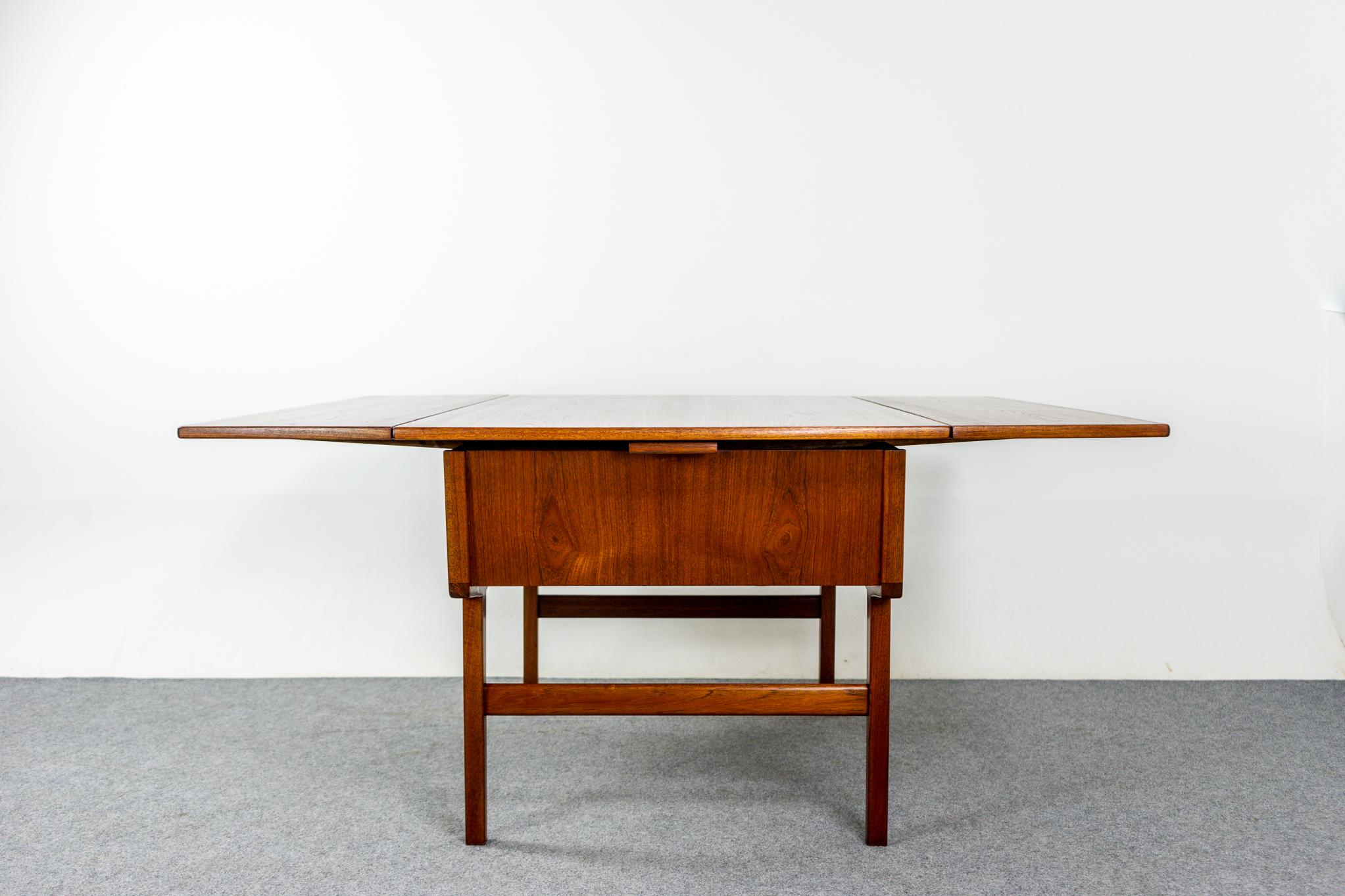 Mid-20th Century Danish Mid-Century Modern Teak Metamorphic Partner Desk