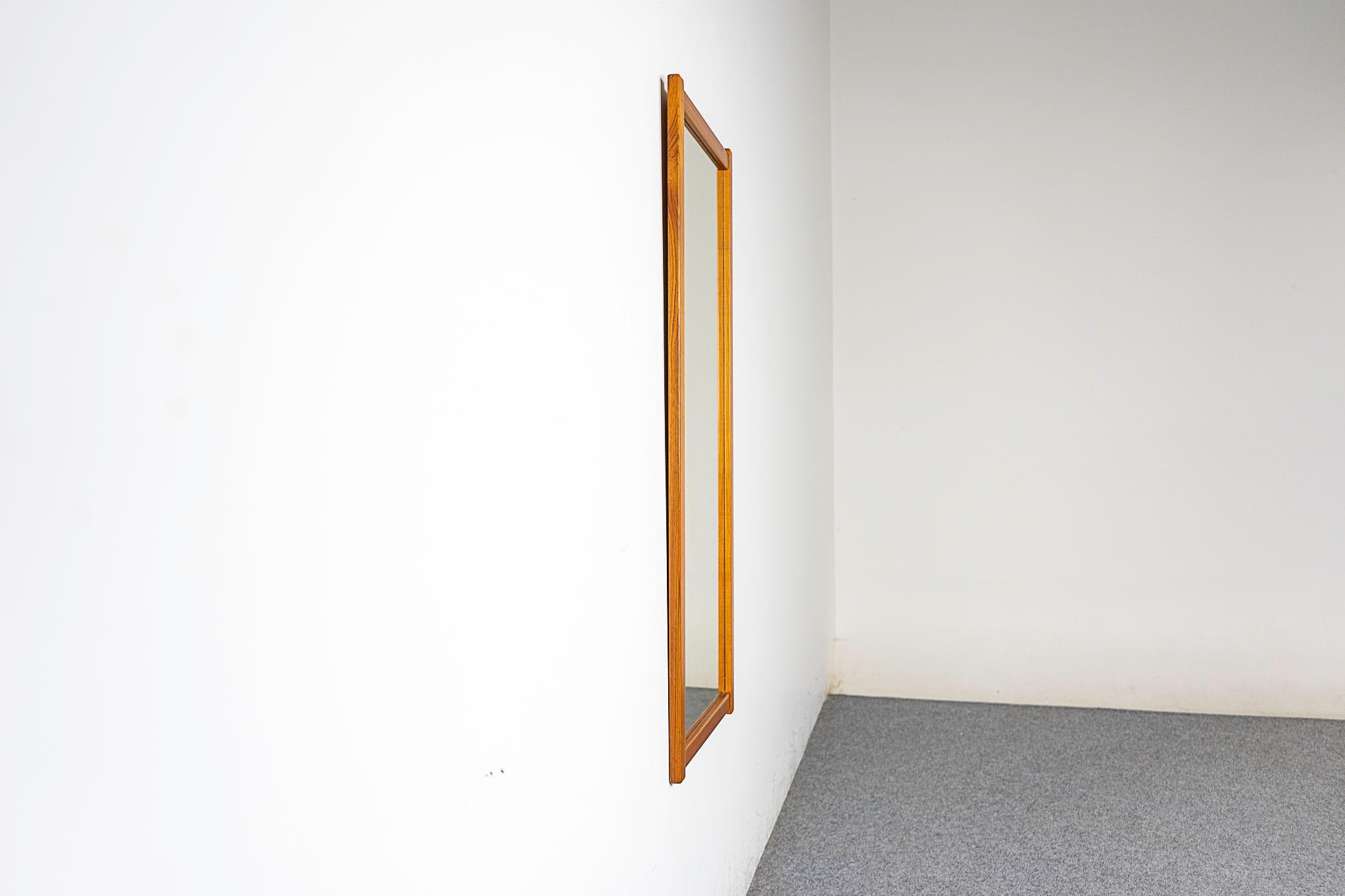 Danish Mid-Century Modern Teak Mirror For Sale 3