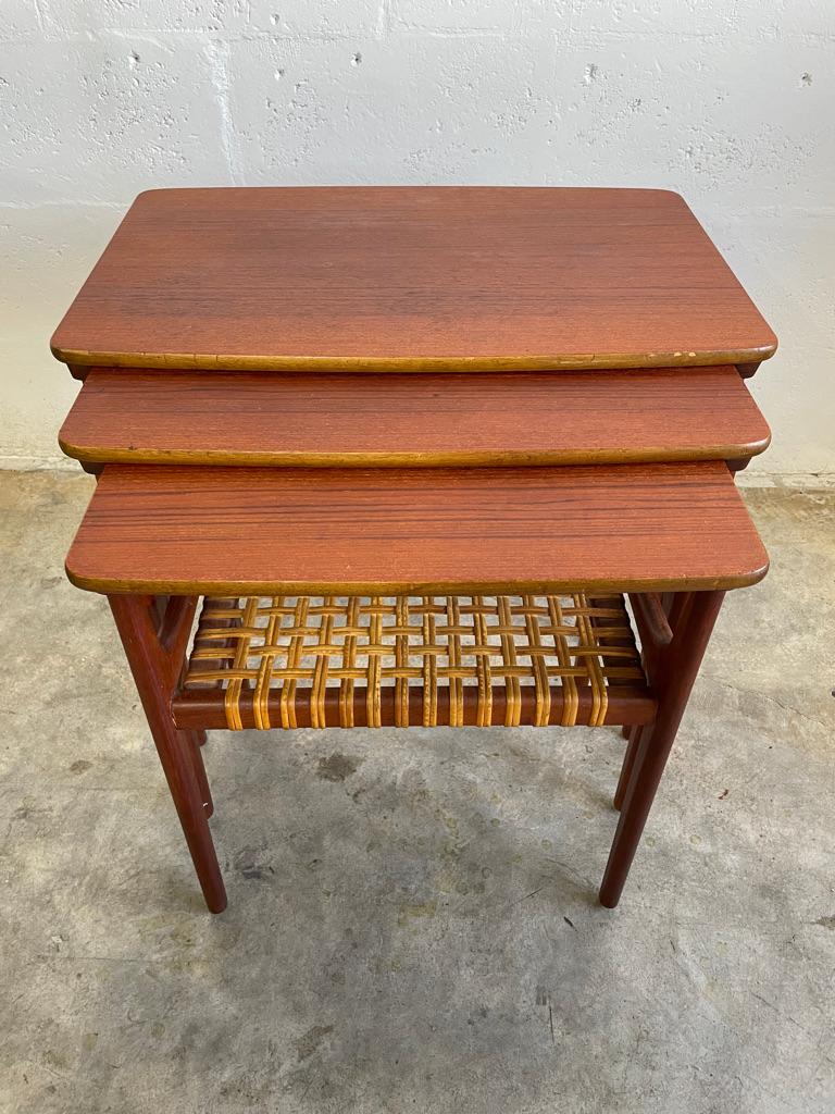 Danish Mid Century Modern Teak Nesting Tables by Erling Torvits 2