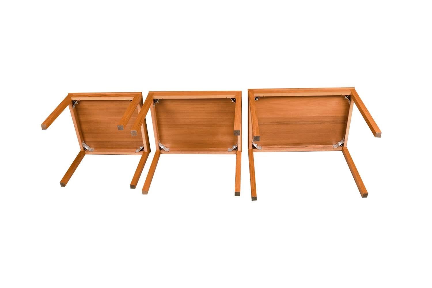 Danish Mid-Century Modern Teak Nesting Tables For Sale 3