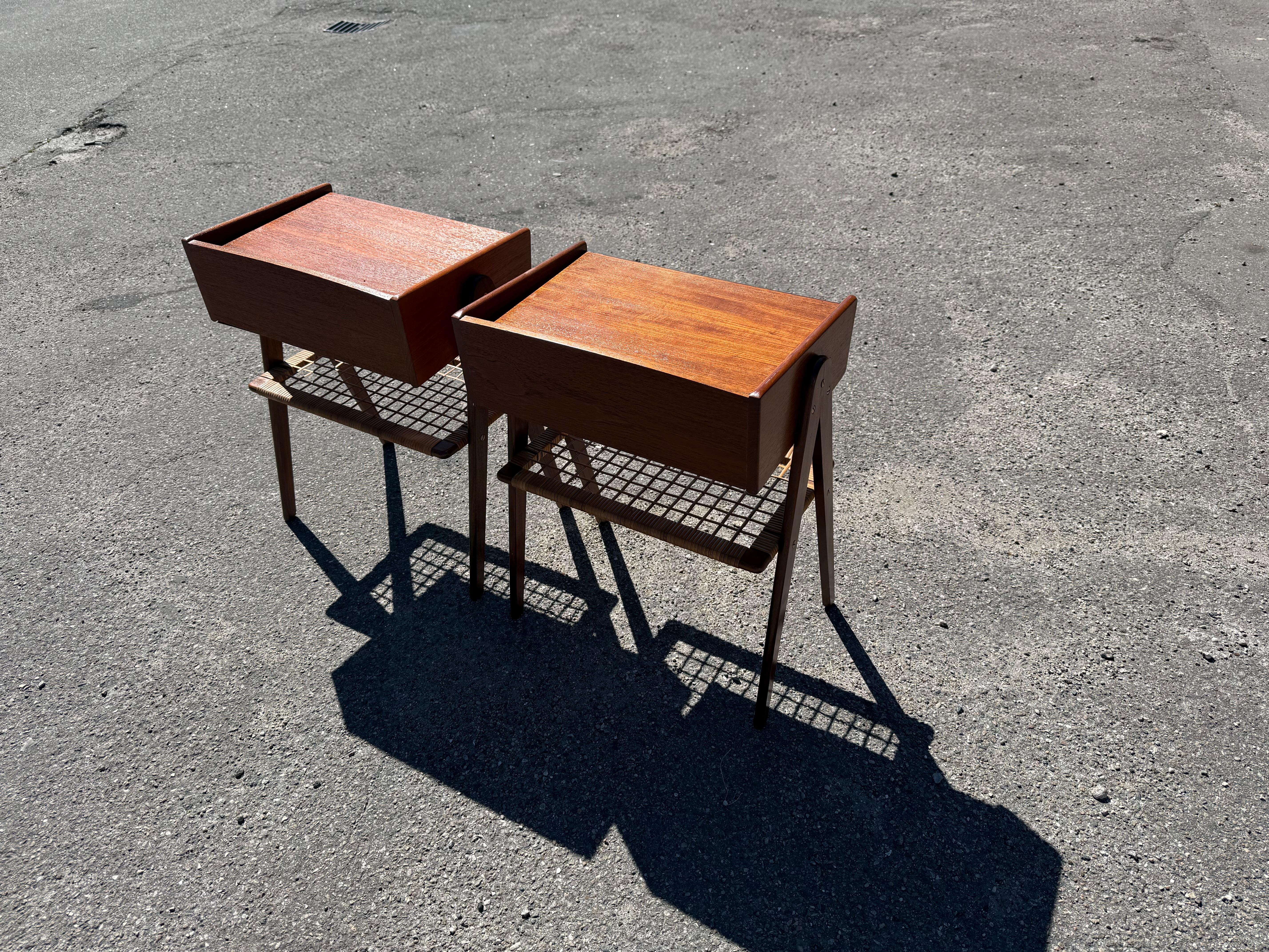 Mid-Century Modern Danish Mid century modern teak Night stands by Søren Rasmussen from the 1960's For Sale