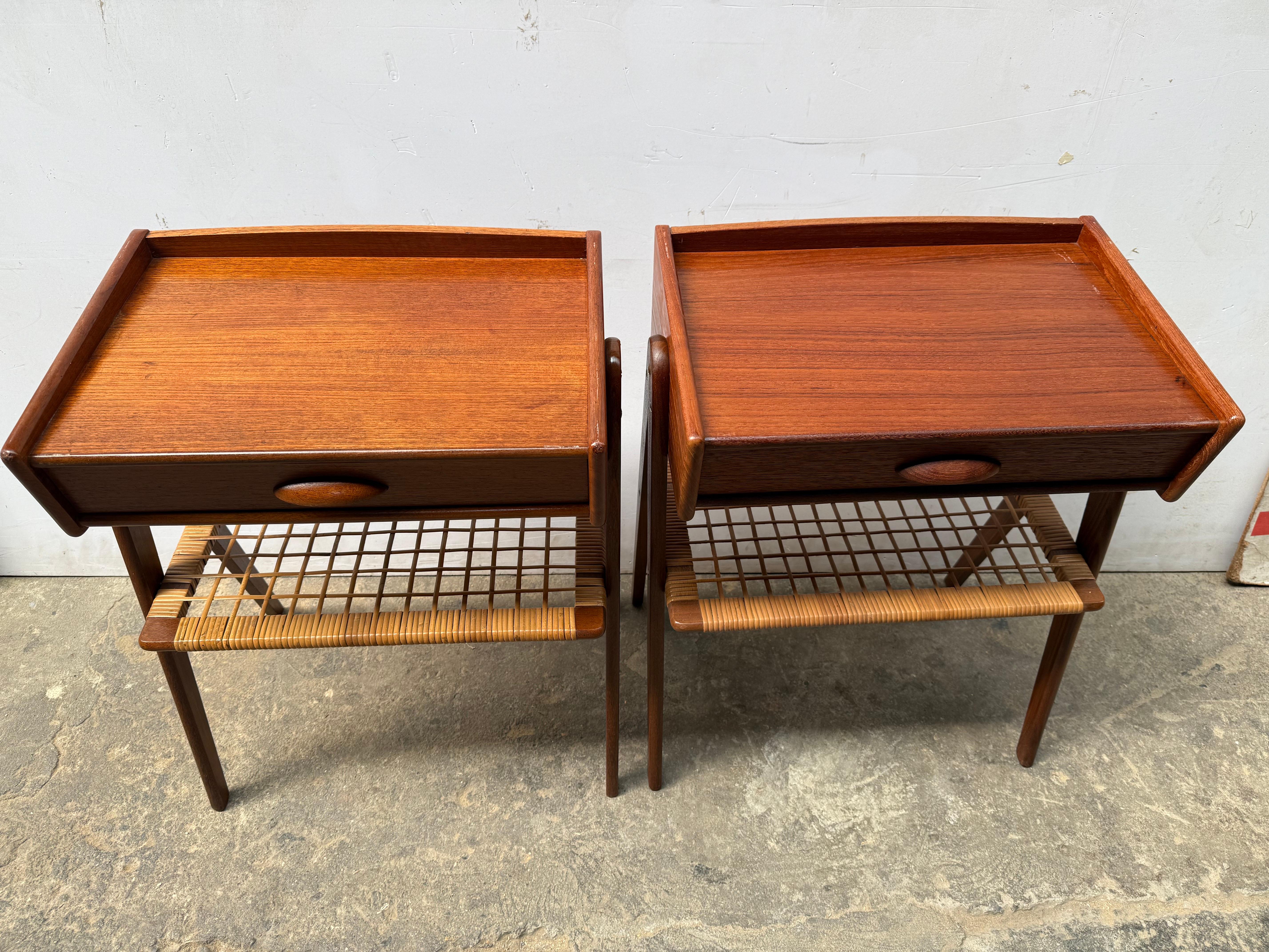 Danish Mid century modern teak Night stands by Søren Rasmussen from the 1960's For Sale 2