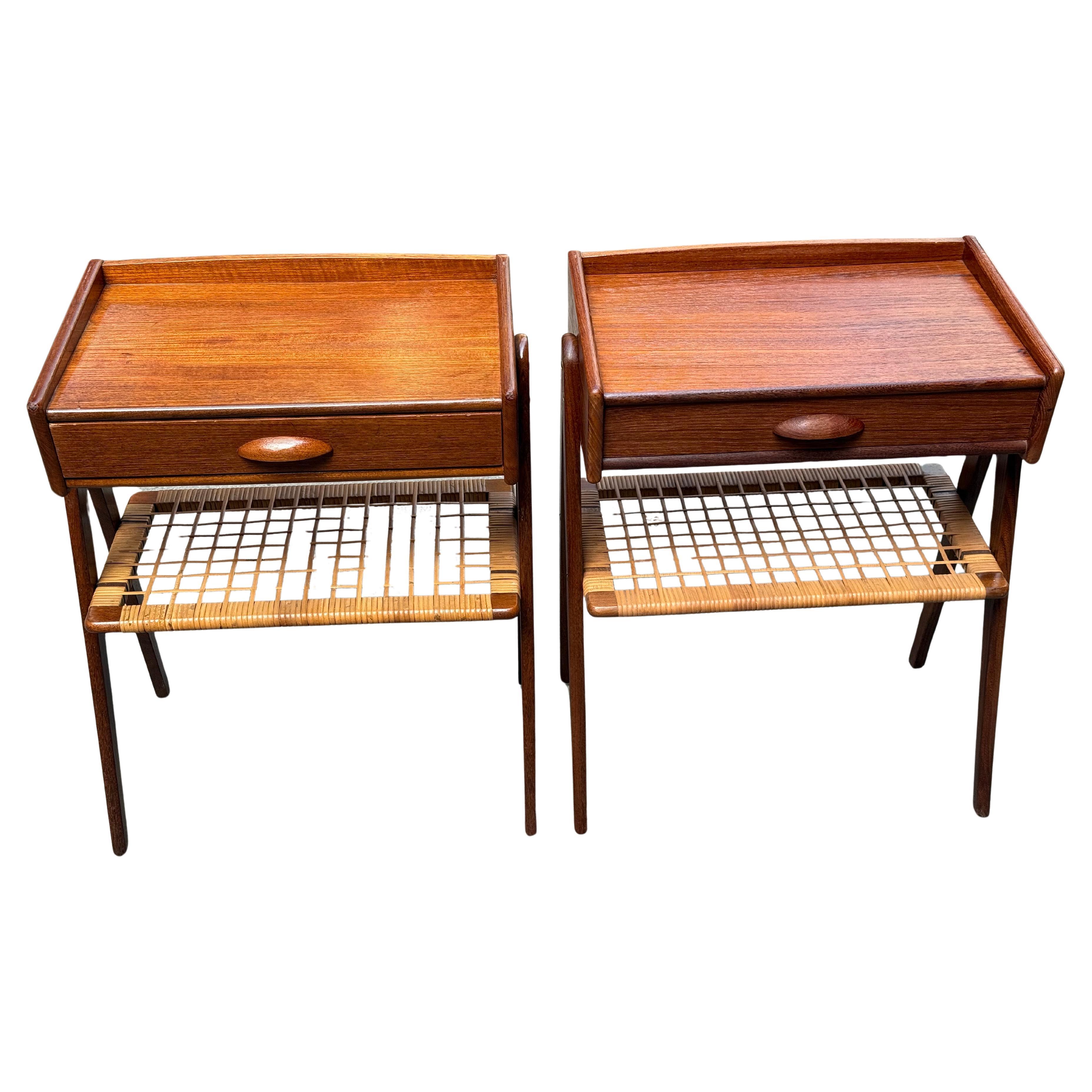 Danish Mid century modern teak Night stands by Søren Rasmussen from the 1960's For Sale