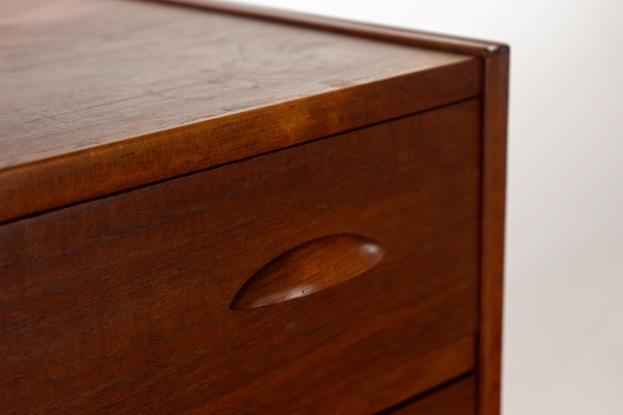 Mid-20th Century Danish Mid-Century Modern Teak & Oak Highboy Dresser For Sale