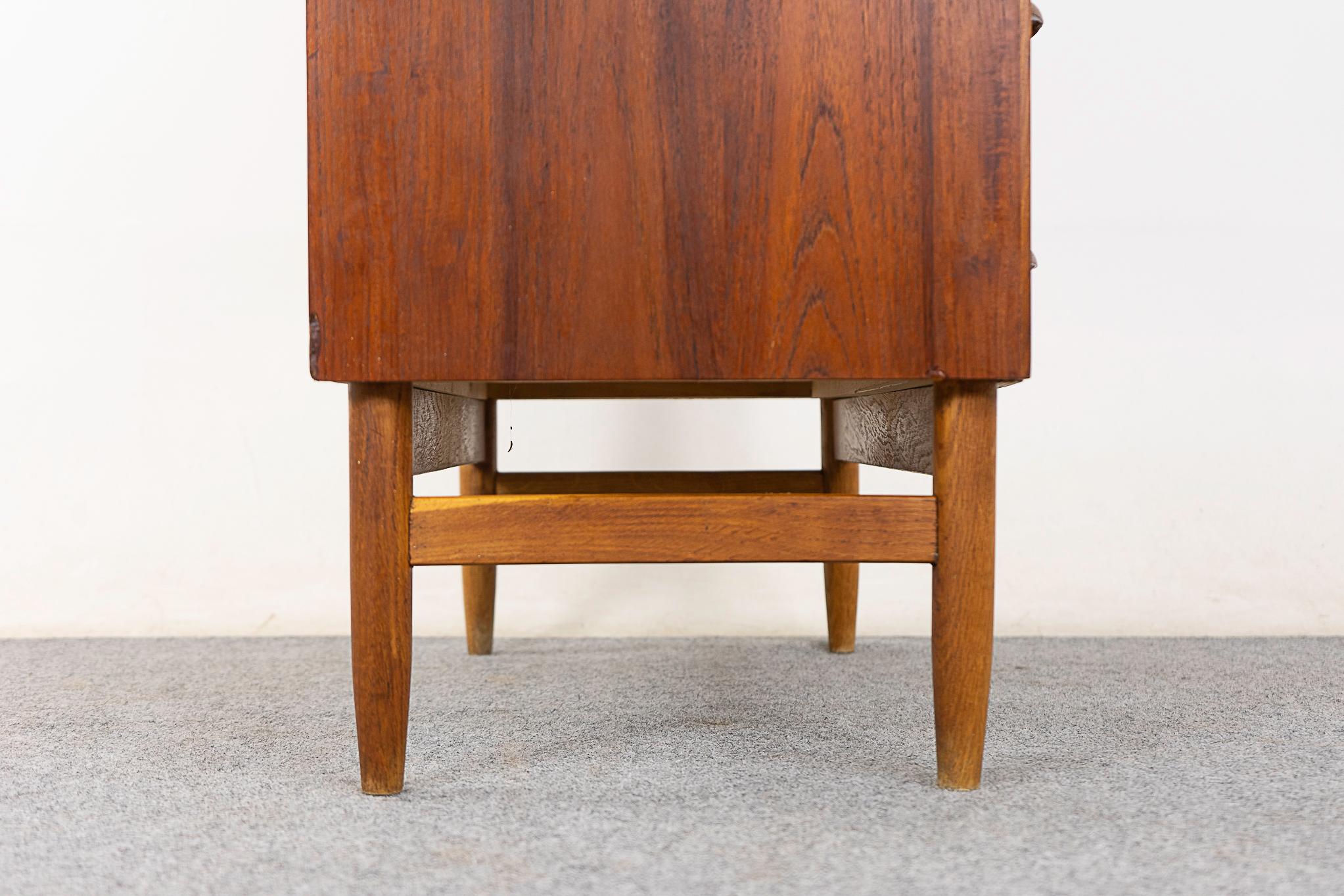 Danish Mid-Century Modern Teak & Oak Highboy Dresser For Sale 3