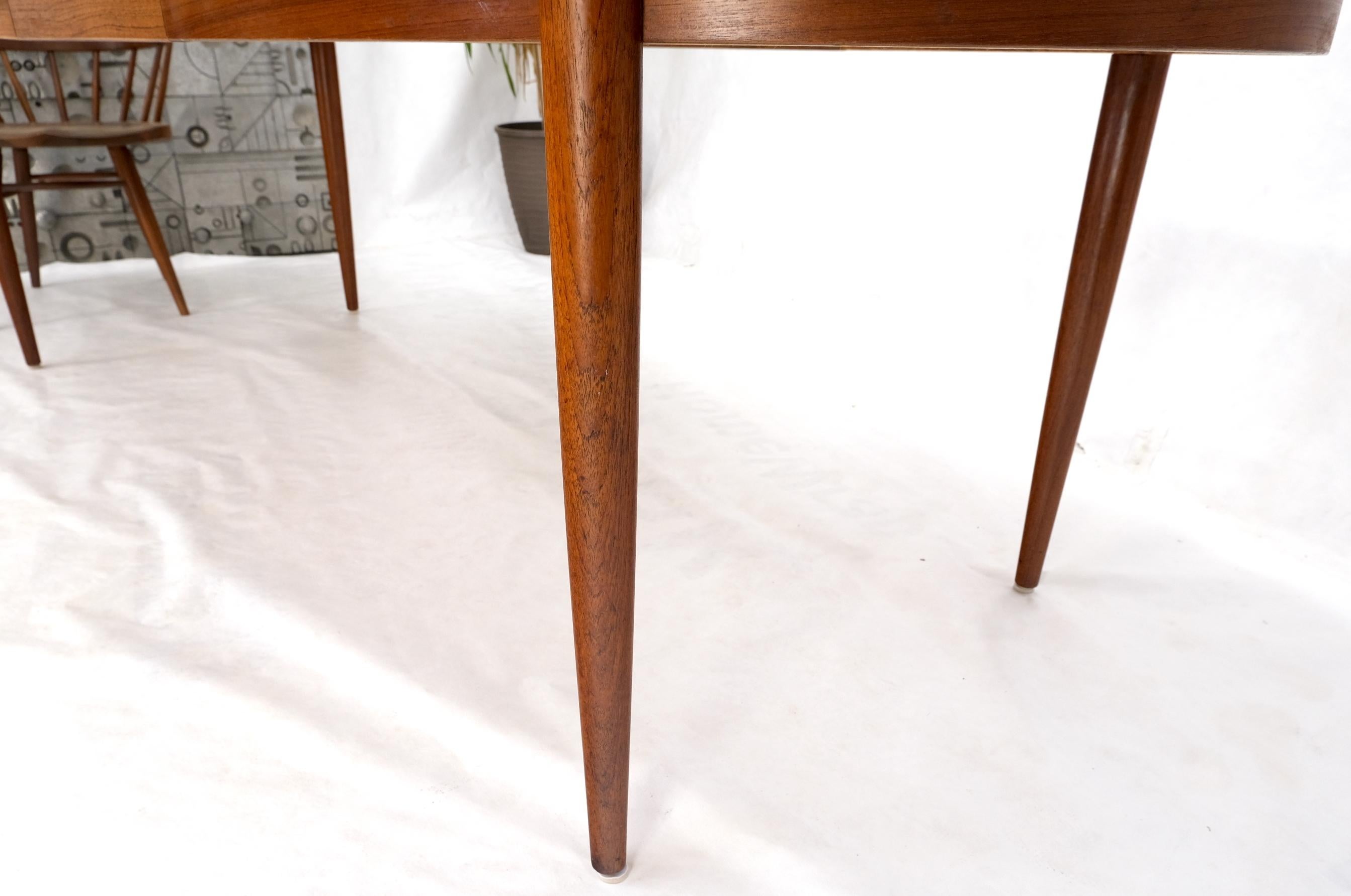 Danish Mid-Century Modern Teak Oval Dining Table w/ Two Extension Boards 9