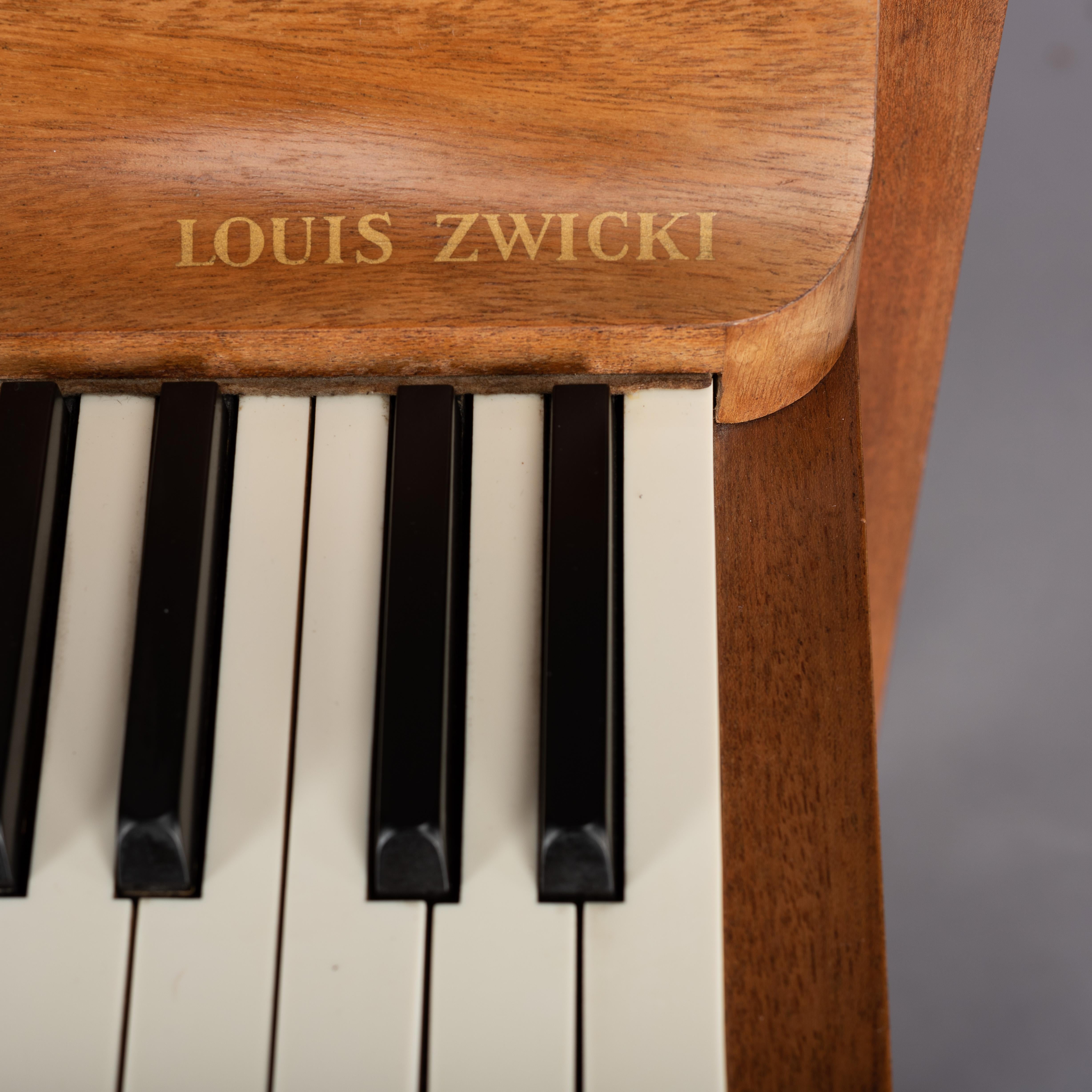 Danish Mid-Century Modern Teak Pianette Bij Louis Zwicki, 1960s 3
