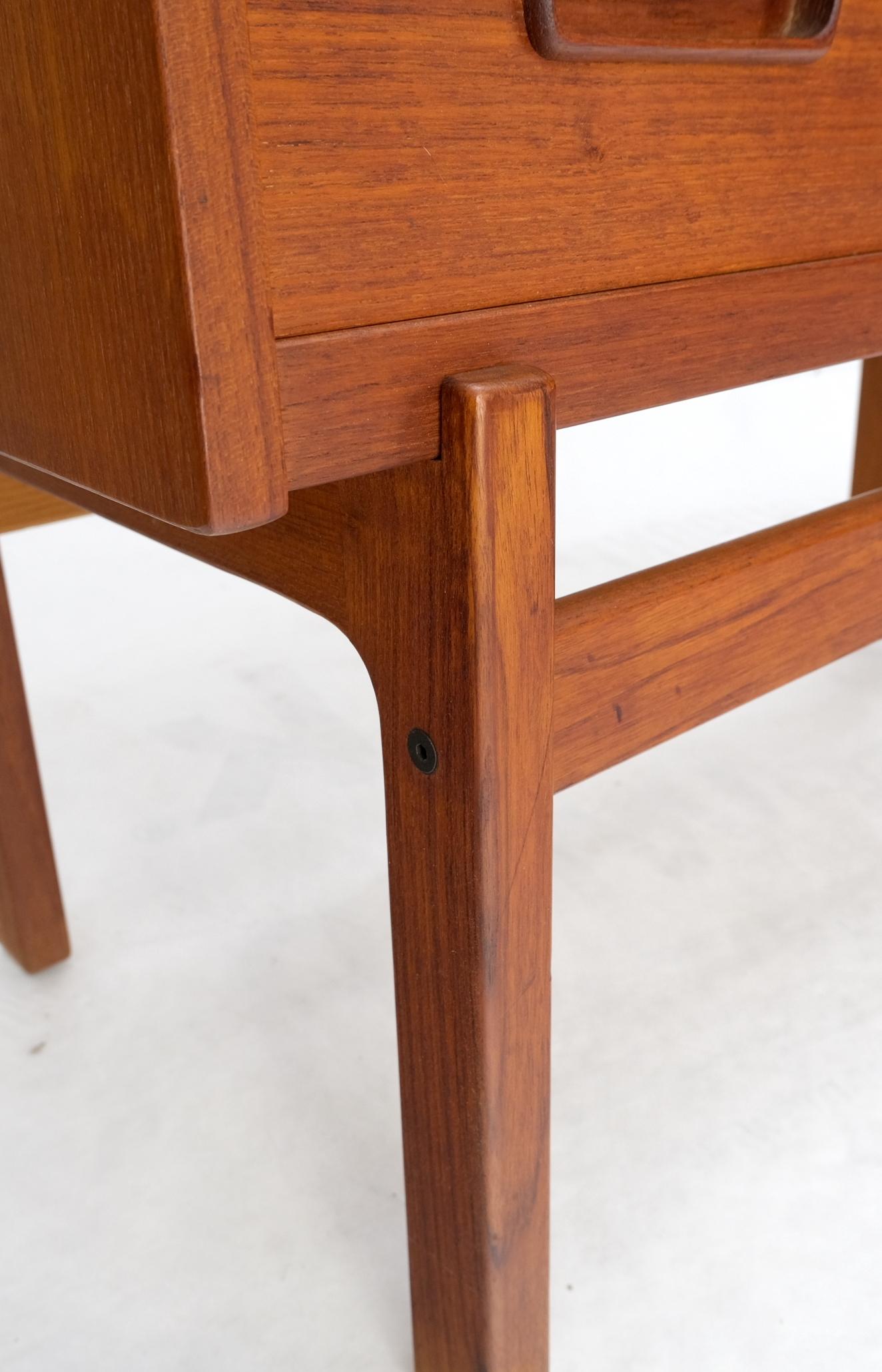 Danish Mid-Century Modern Teak Pull Out Secretary Desk Chest of Drawers Dresser For Sale 1