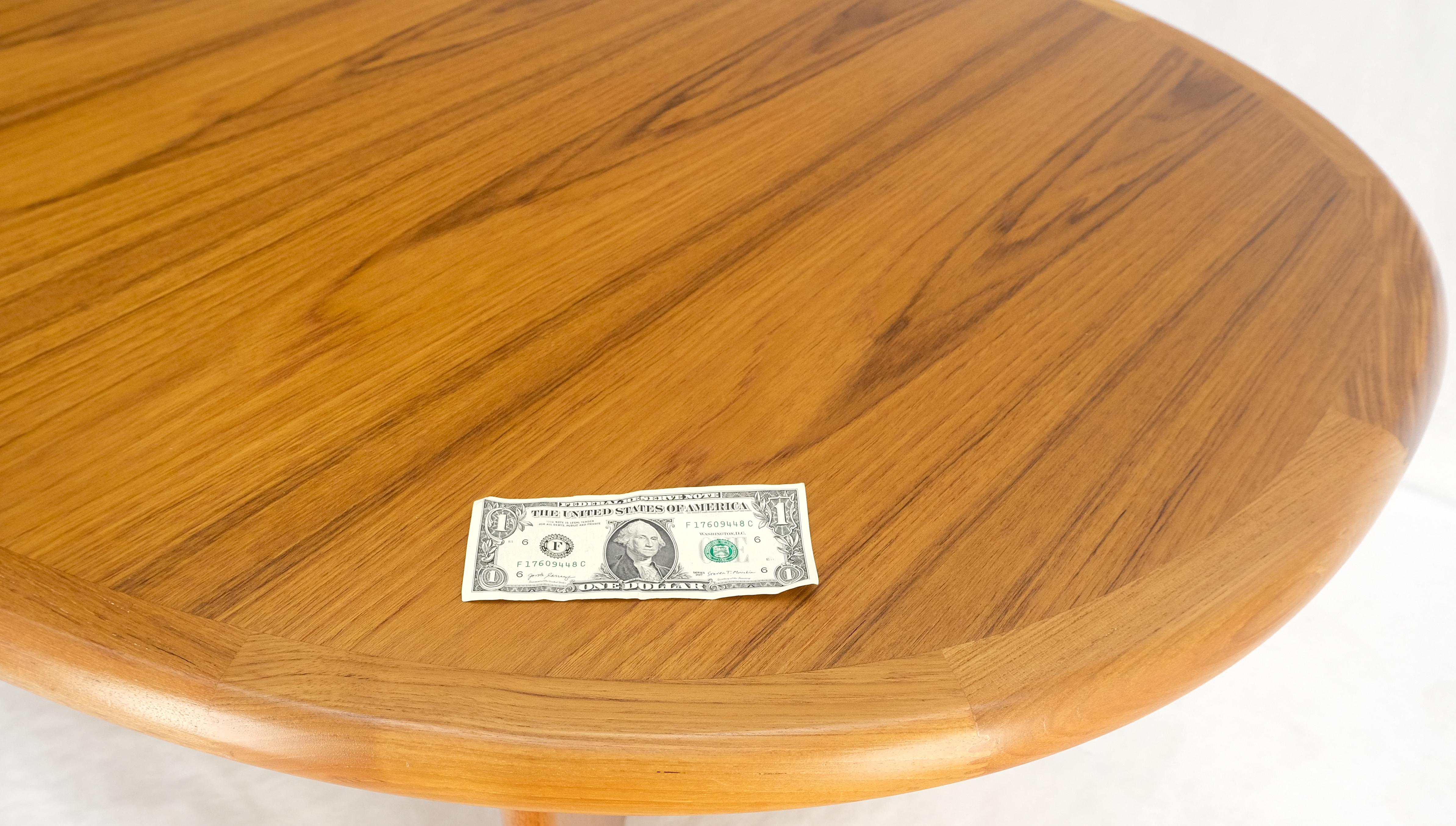 Danish Mid Century Modern Teak Racetrack Oval Dining Table 2 Extensions MINT For Sale 7