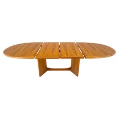 Ovaler dänischer Racetrack-Esstisch aus Teakholz, Mid-Century Modern, 2 Verlängerungen, MINT
