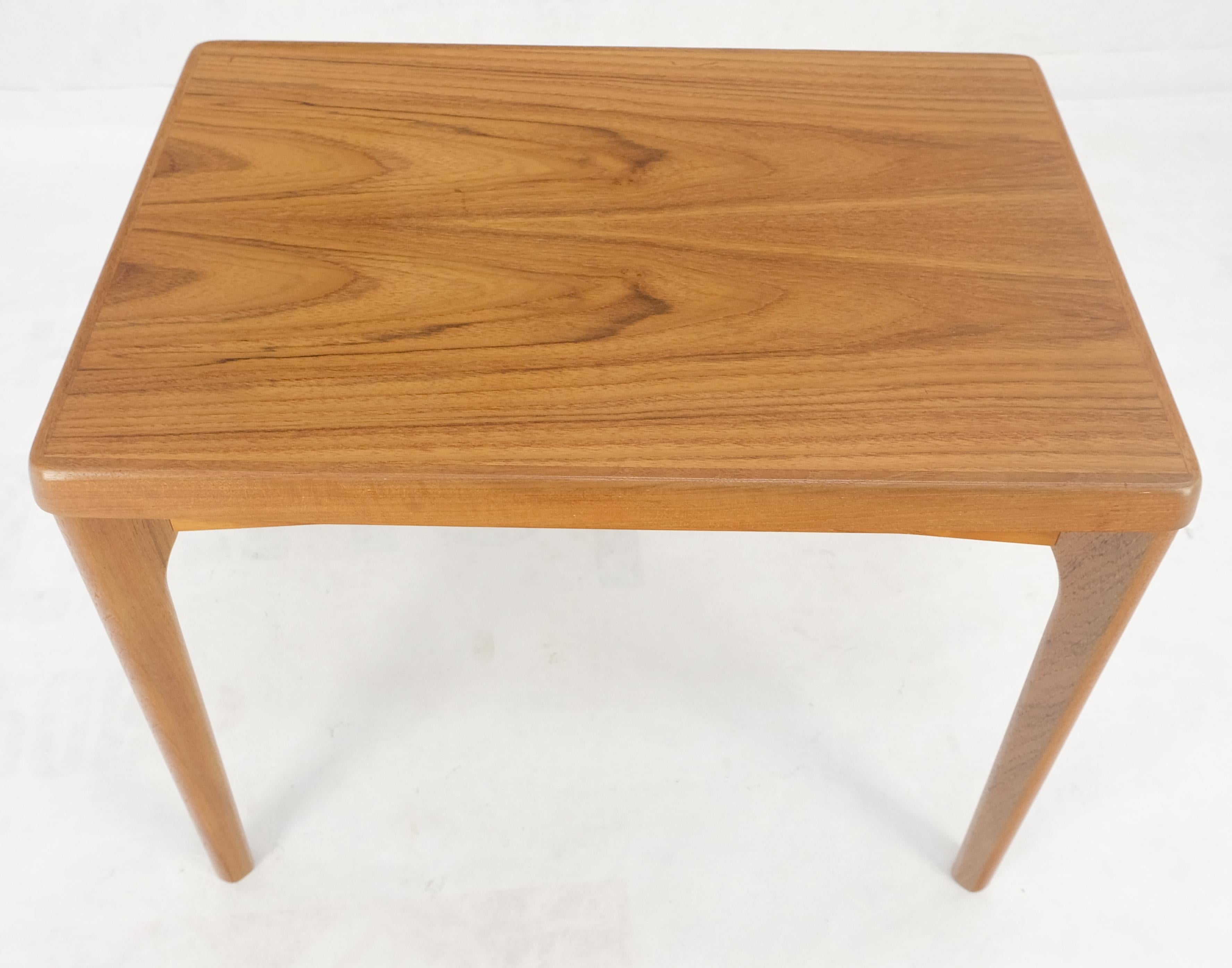 20th Century Danish Mid Century Modern Teak Rectangle Side End Table Stand MINT! For Sale