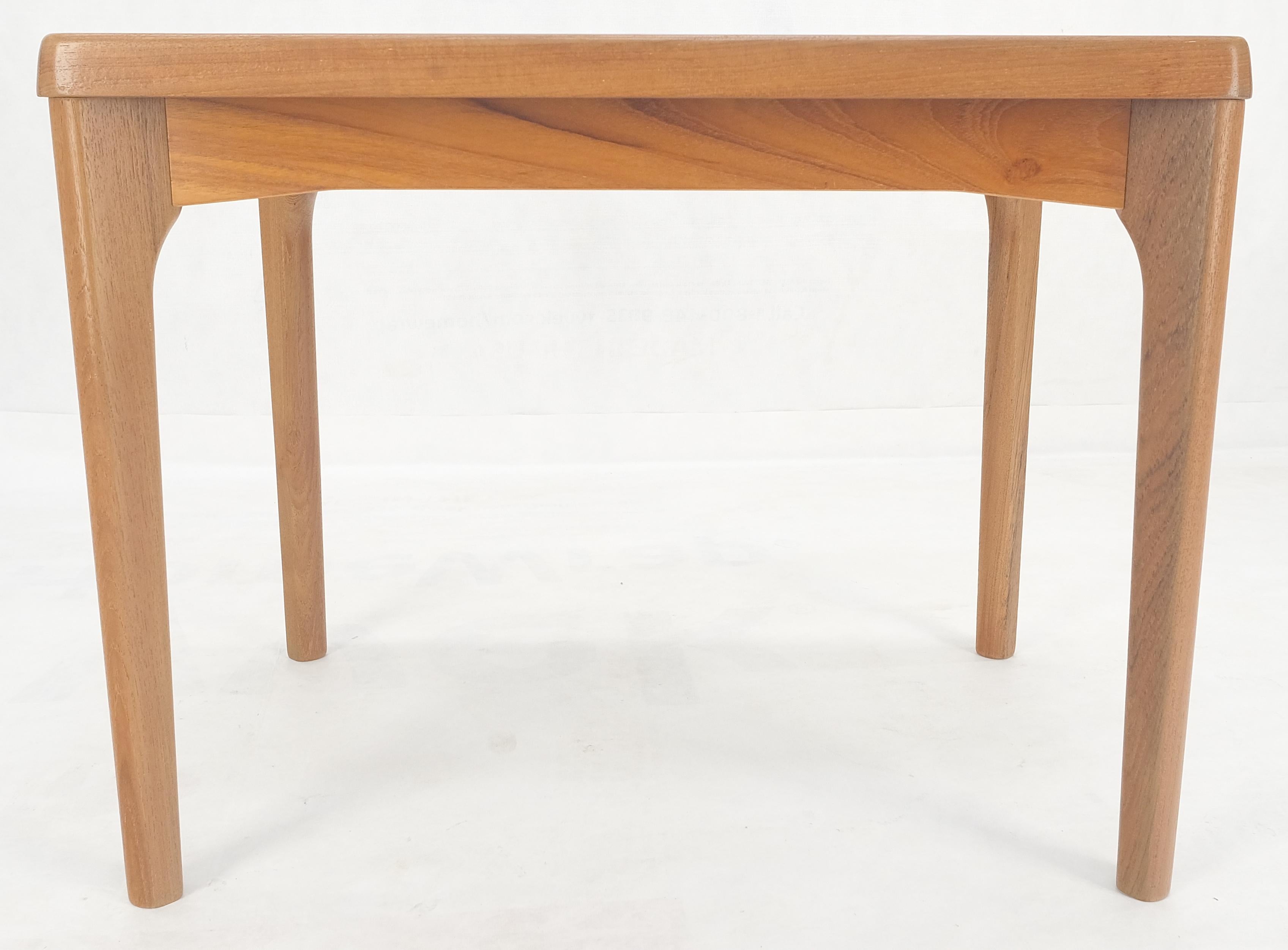 Danish Mid Century Modern Teak Rectangle Side End Table Stand MINT! For Sale 1