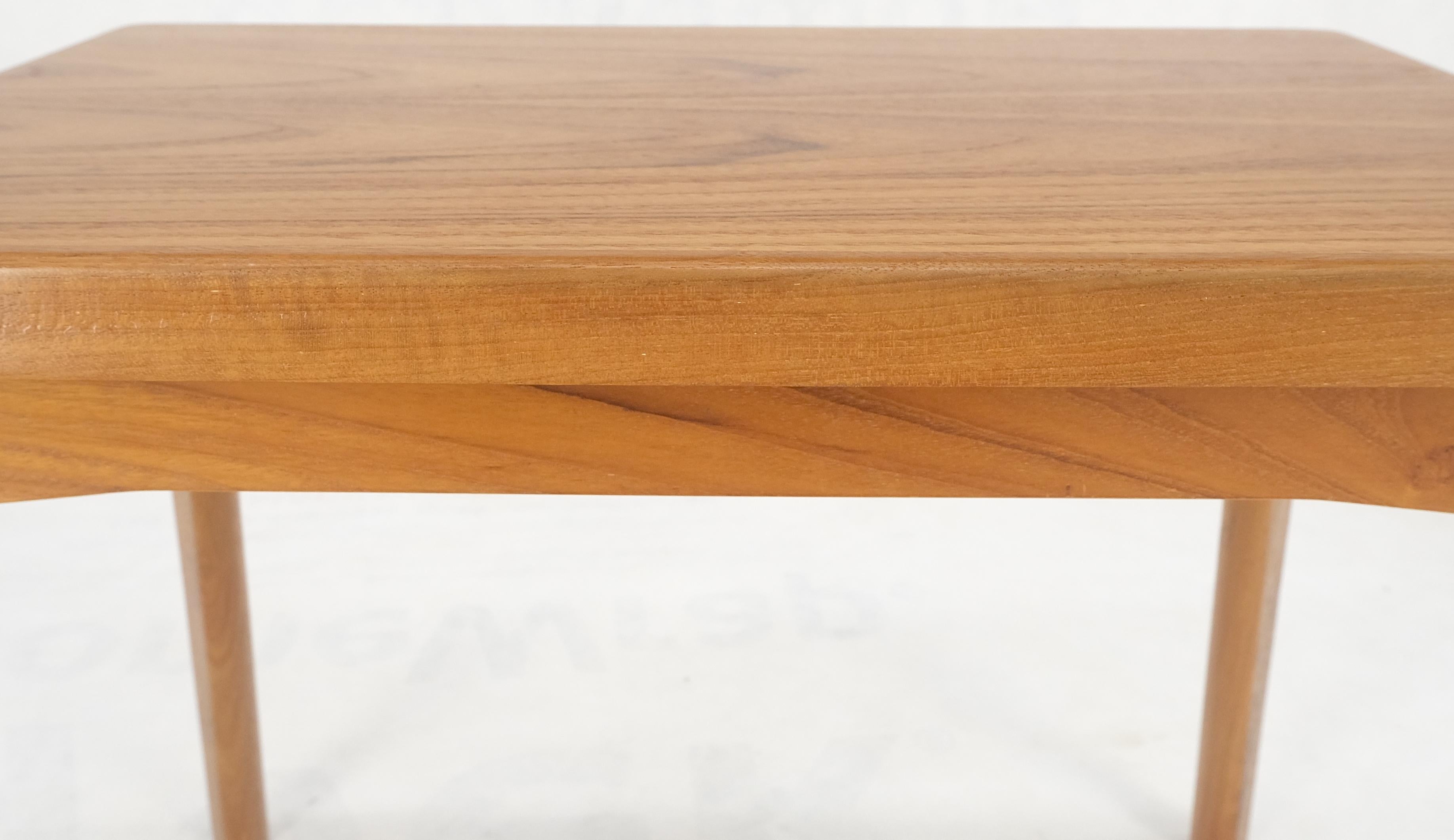 Danish Mid Century Modern Teak Rectangle Side End Table Stand MINT! For Sale 2