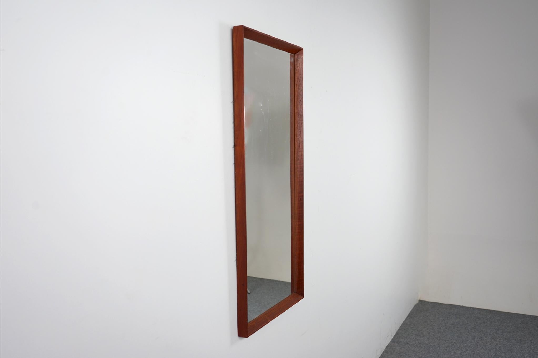 Mid-20th Century Danish Mid-Century Modern Teak Rectangular Wall Mirror