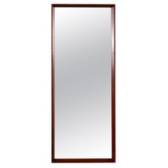Danish Mid-Century Modern Teak Rectangular Wall Mirror Danish Mid-Century Modern Teak Rectangular Wall Mirror