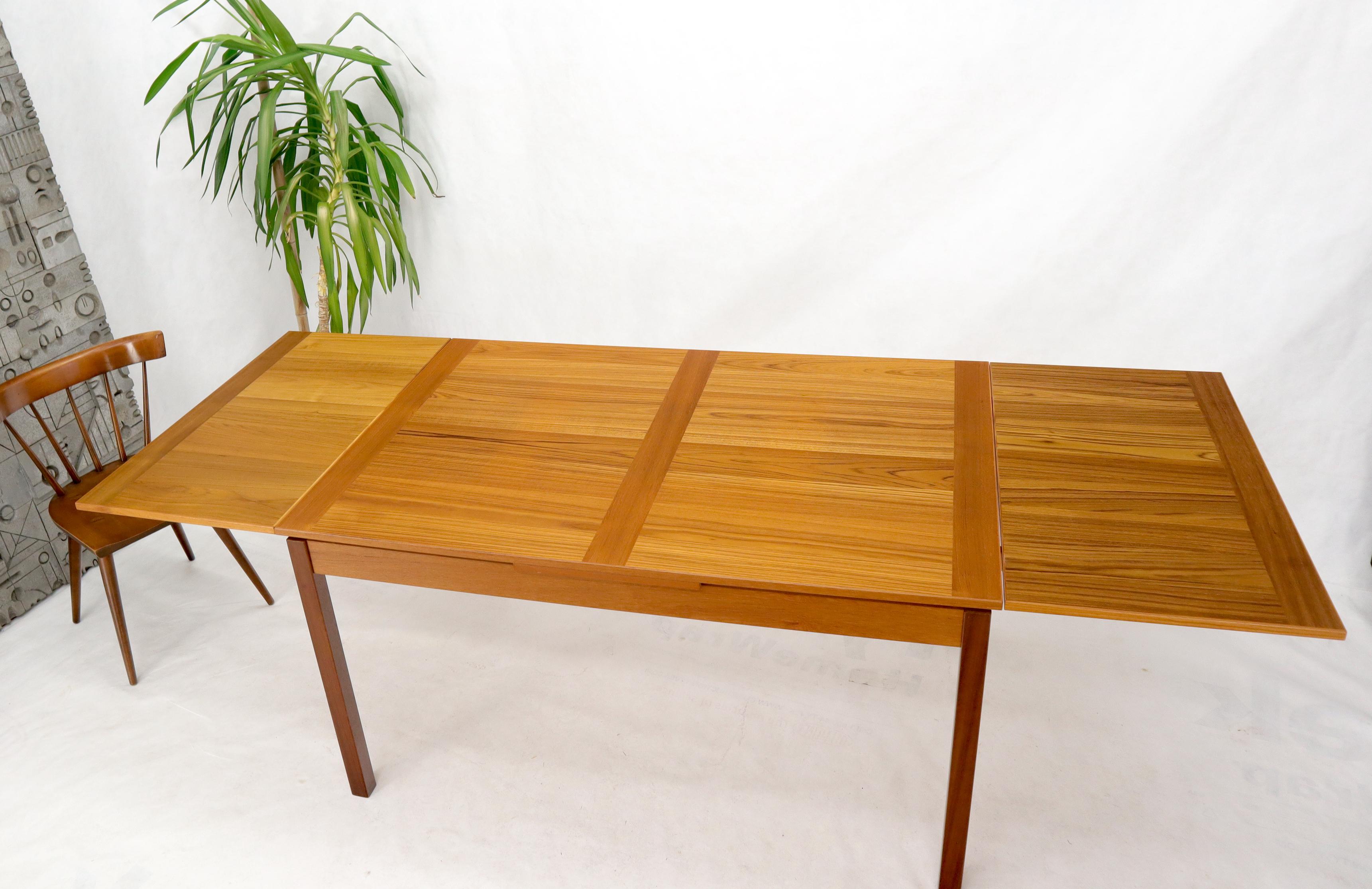 Danish Mid-Century Modern Teak Refectory Dining Table Leaves For Sale 3