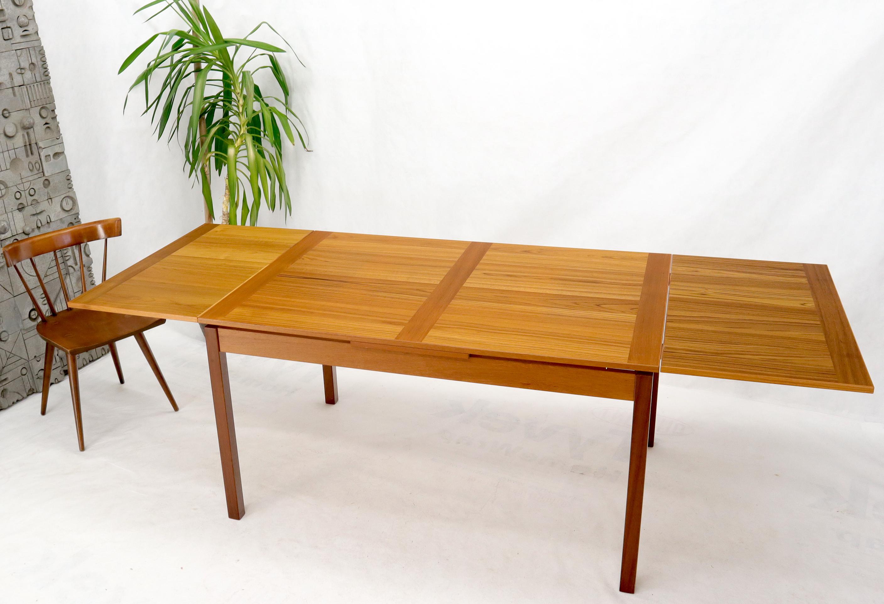 Classic Danish Mid-Century Modern rectangular refectory dining table. Made in Denmark. Measures: 2 x 20