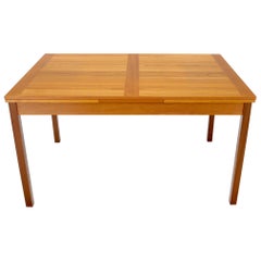 Danish Mid-Century Modern Teak Refectory Dining Table Leaves