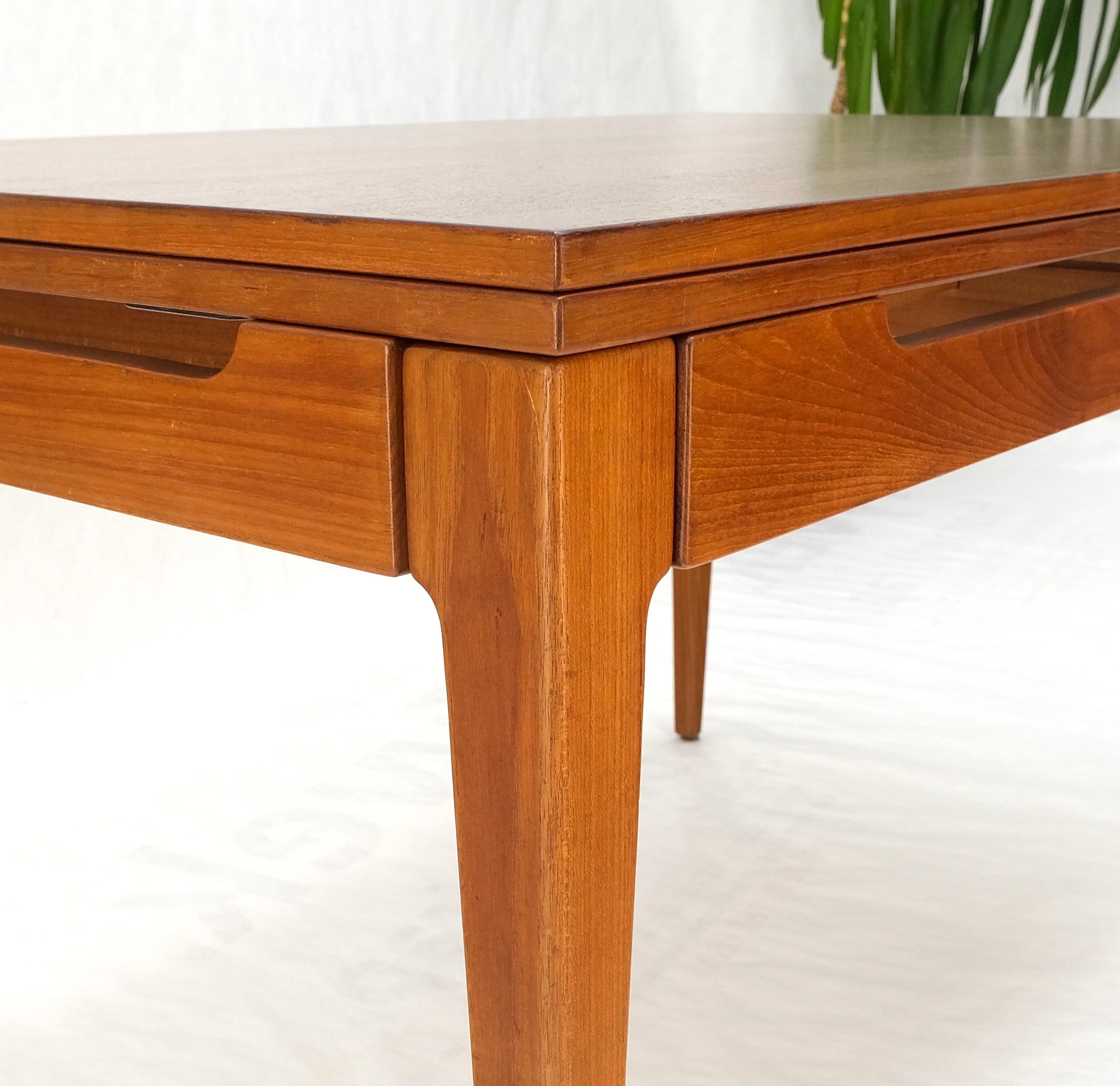 Danish Mid-Century Modern Teak Refectory dining table Two 19