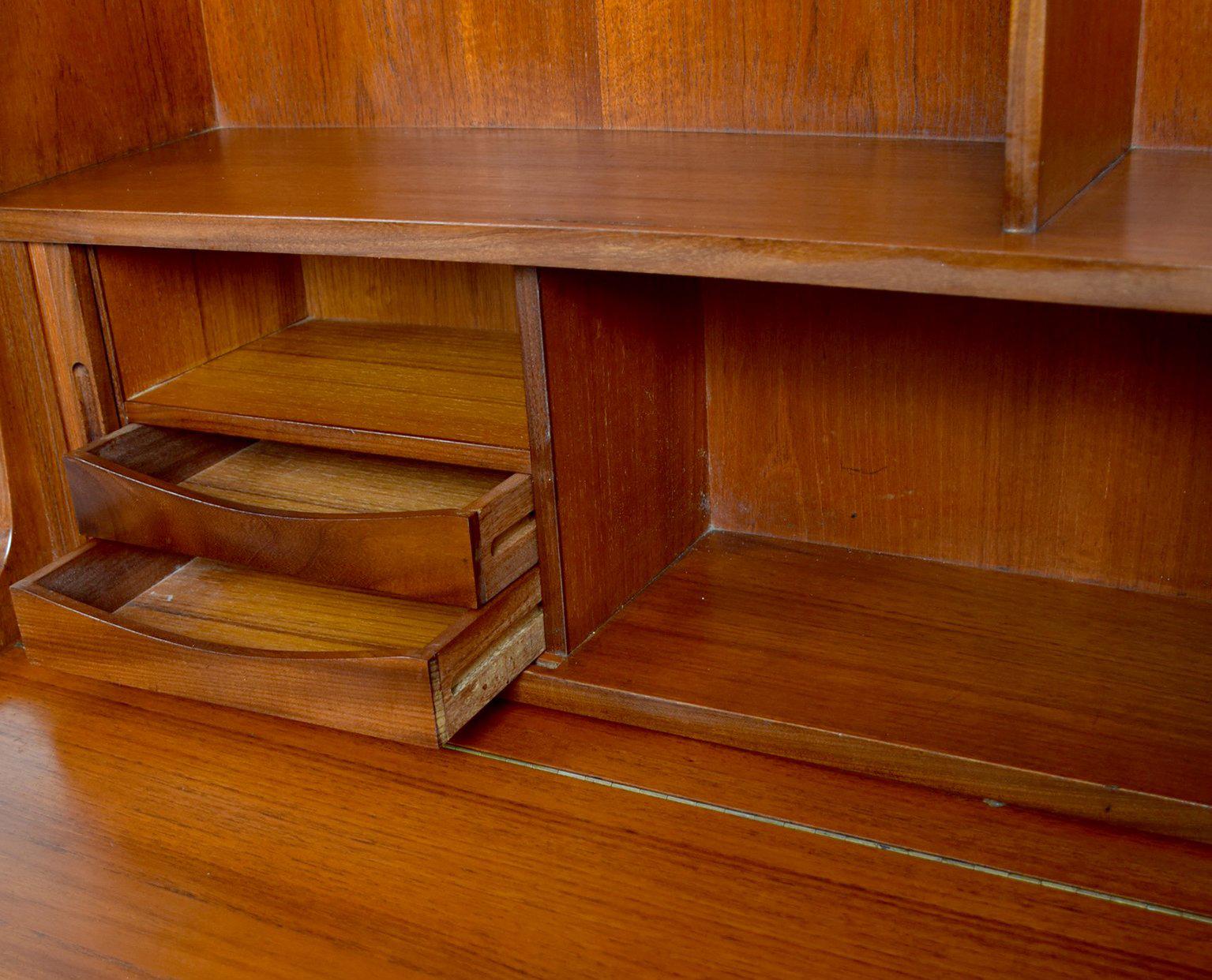 Scandinavian Modern Danish Mid-Century Modern Teak Secretary Desk / Vanity HJERM Mobelfabrik