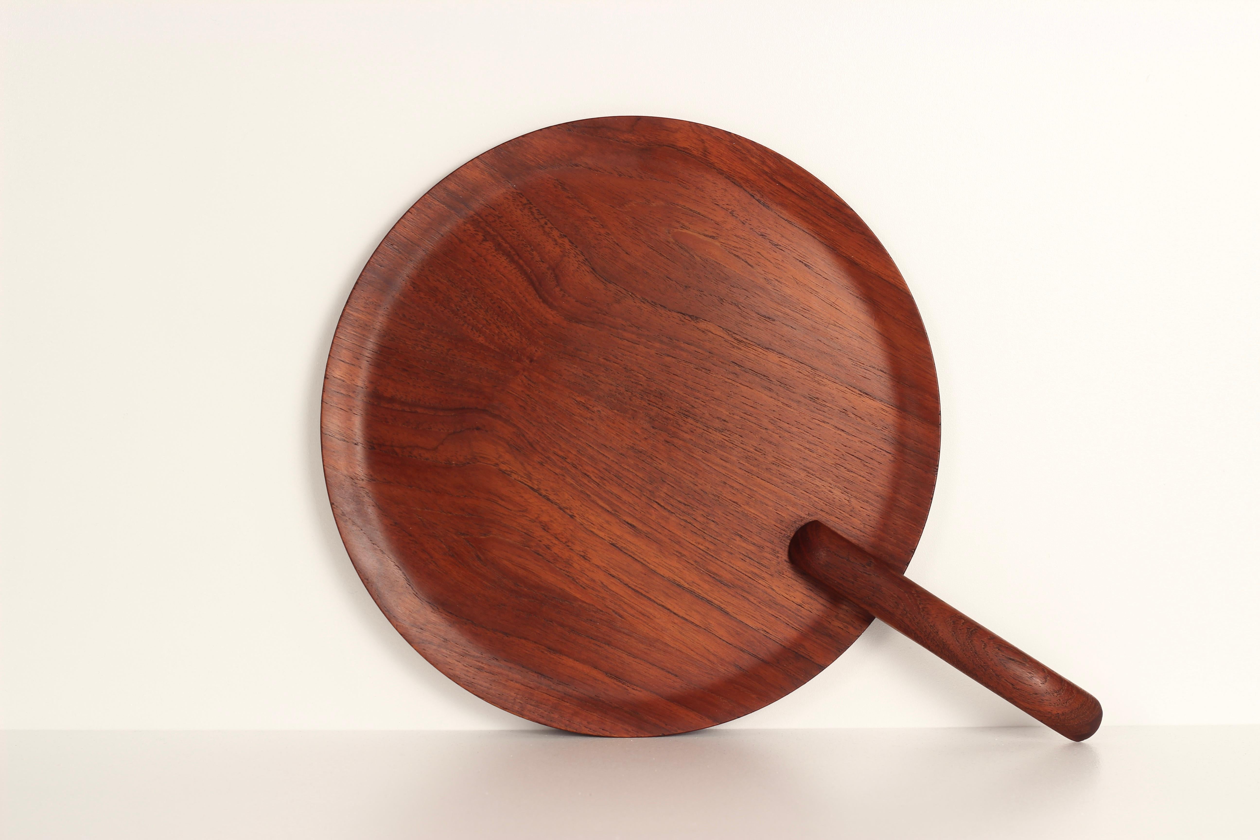 Danish Mid-Century Modern Teak Serving Plate or Cheese Board Similar to Bojesen 7