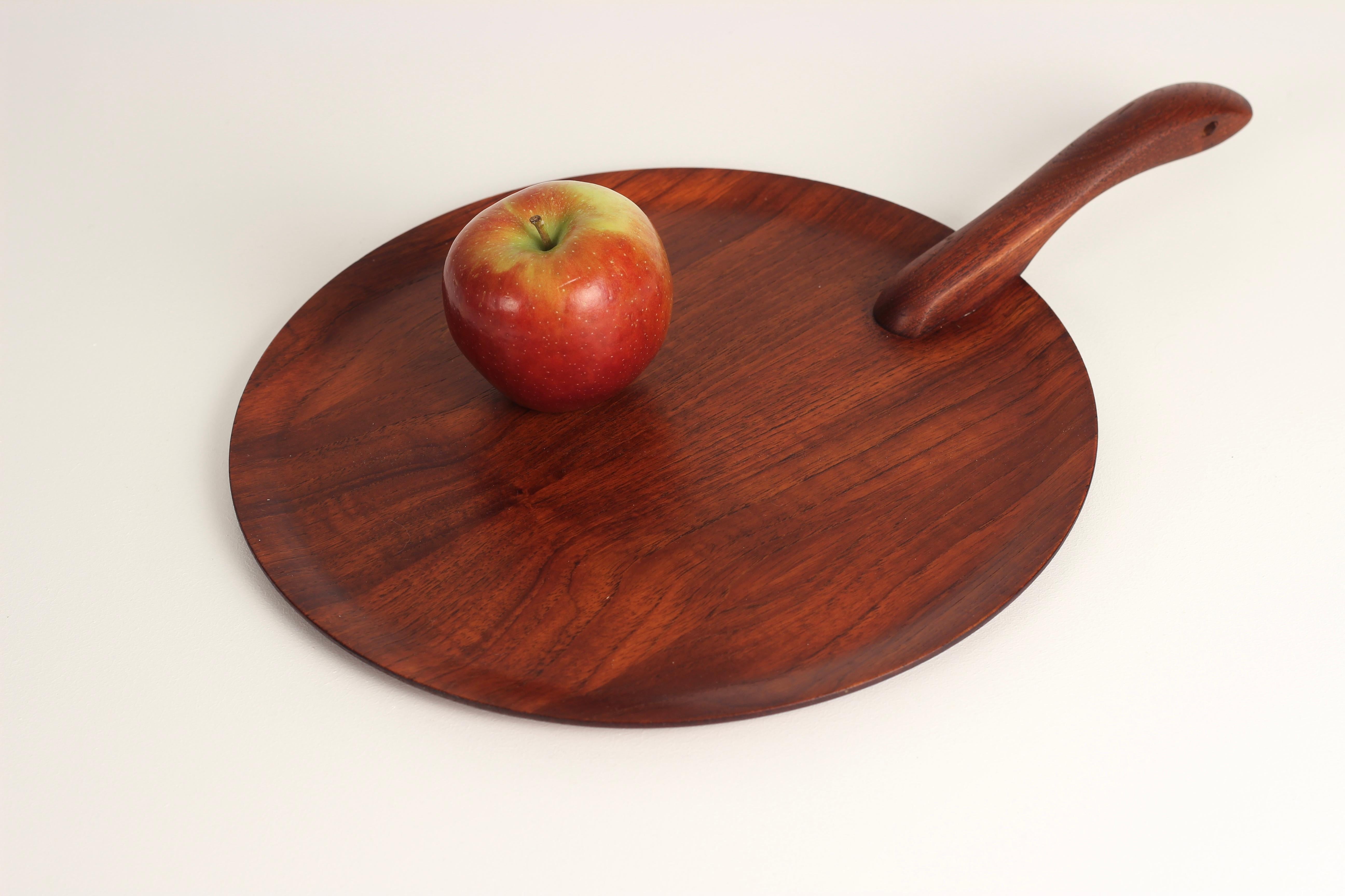 Danish Mid-Century Modern Teak Serving Plate or Cheese Board Similar to Bojesen 10