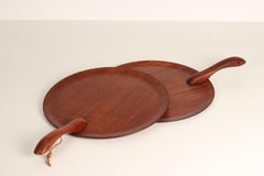 Danish Mid-Century Modern Teak Serving Plate or Cheese Board Similar to Bojesen