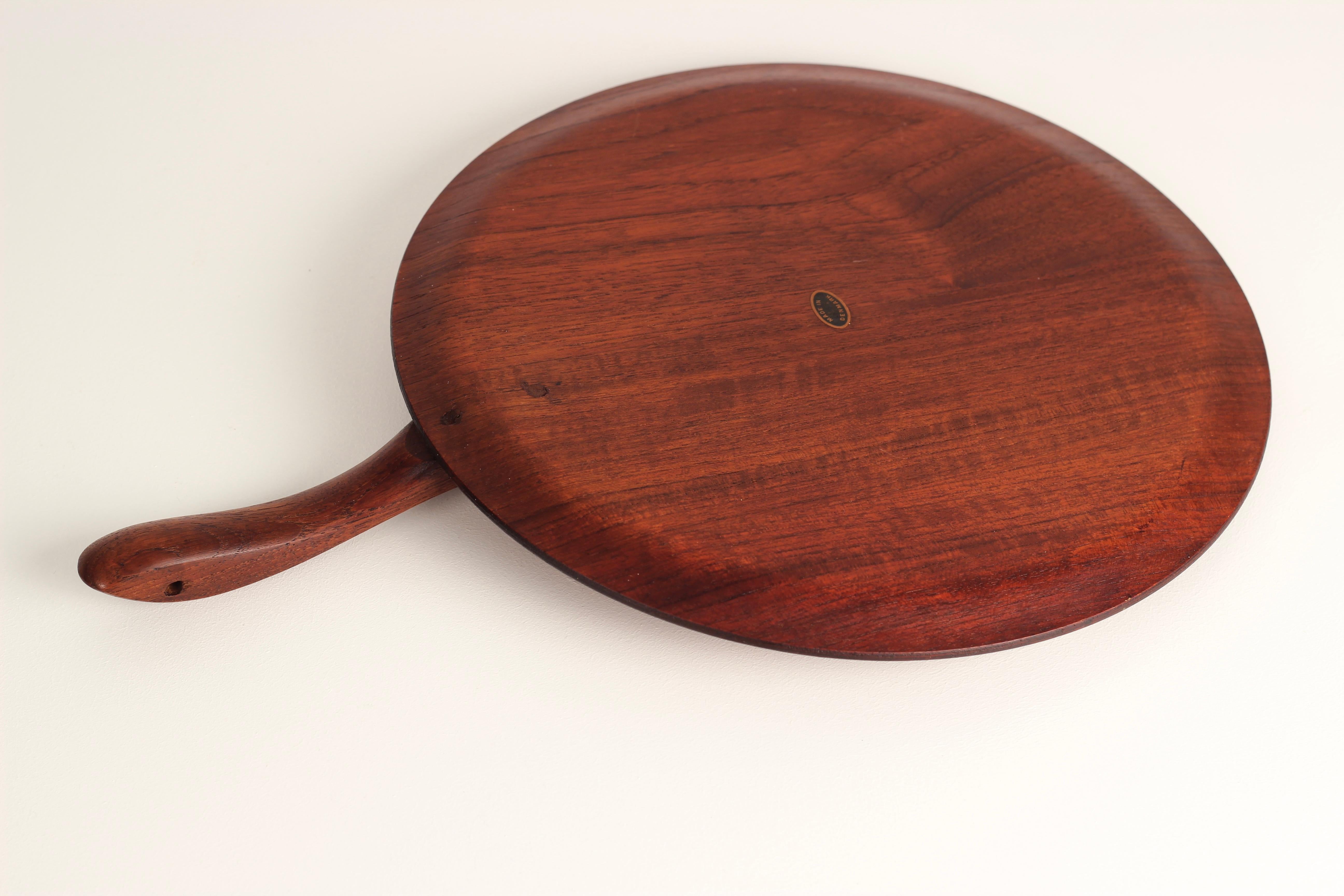 Danish Mid-Century Modern Teak Serving Plate or Cheese Board Similar to Bojesen 14