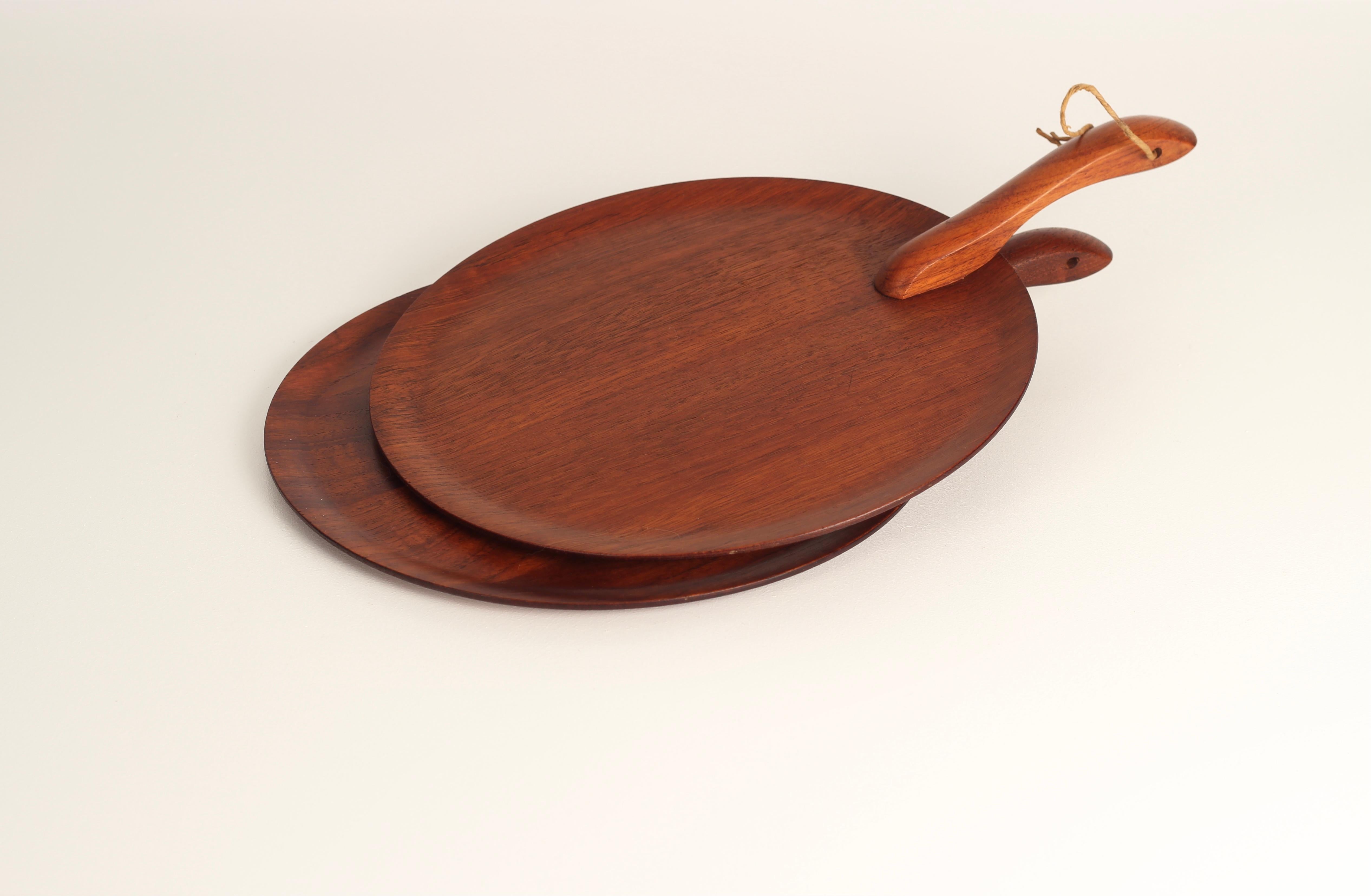 Mid-20th Century Danish Mid-Century Modern Teak Serving Plate or Cheese Board Similar to Bojesen