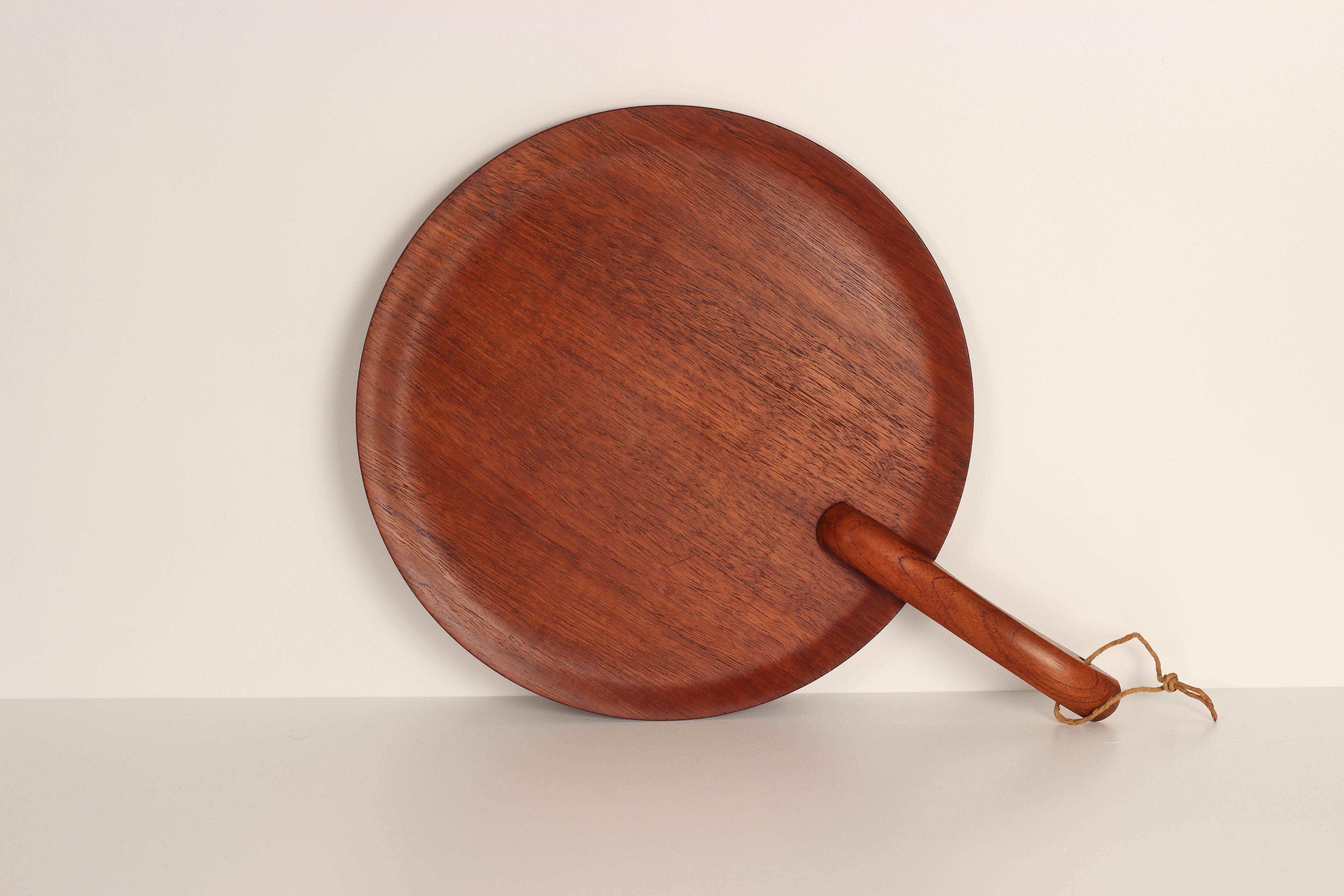 Danish Mid-Century Modern Teak Serving Plate or Cheese Board Similar to Bojesen For Sale 4