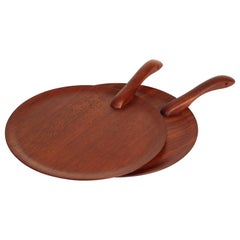 Danish Mid-Century Modern Teak Serving Plate or Cheese Board Similar to Bojesen