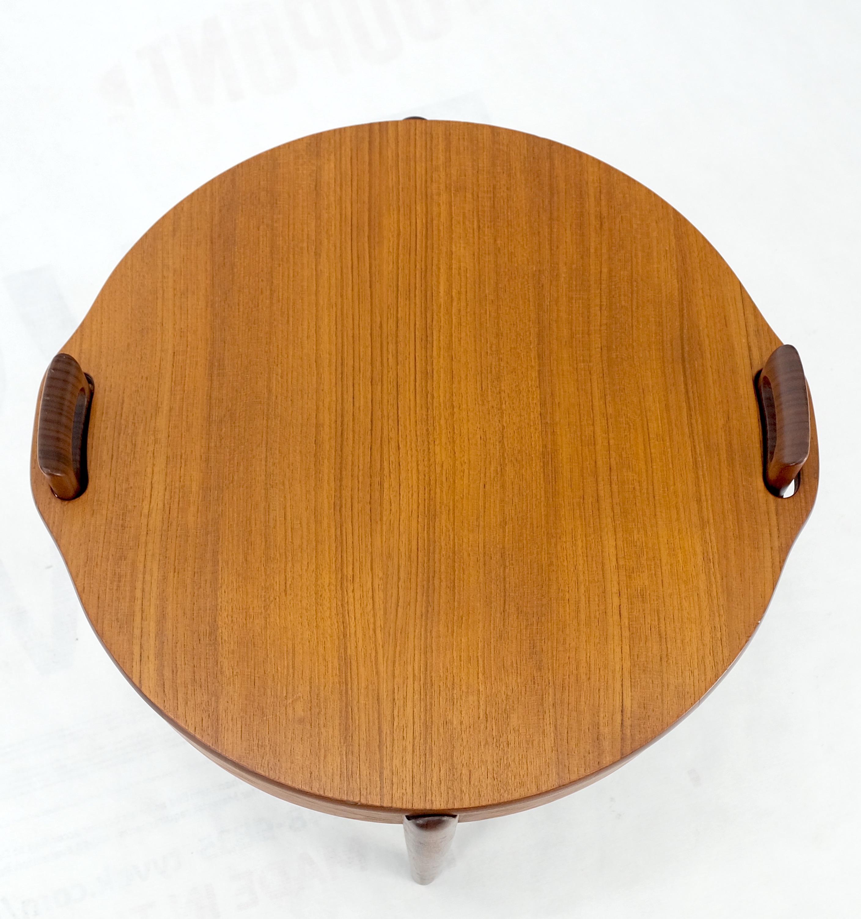 Danish Mid-Century Modern Teak Sewing Stand Table Bench Flip Top by Hansen Mint! For Sale 3